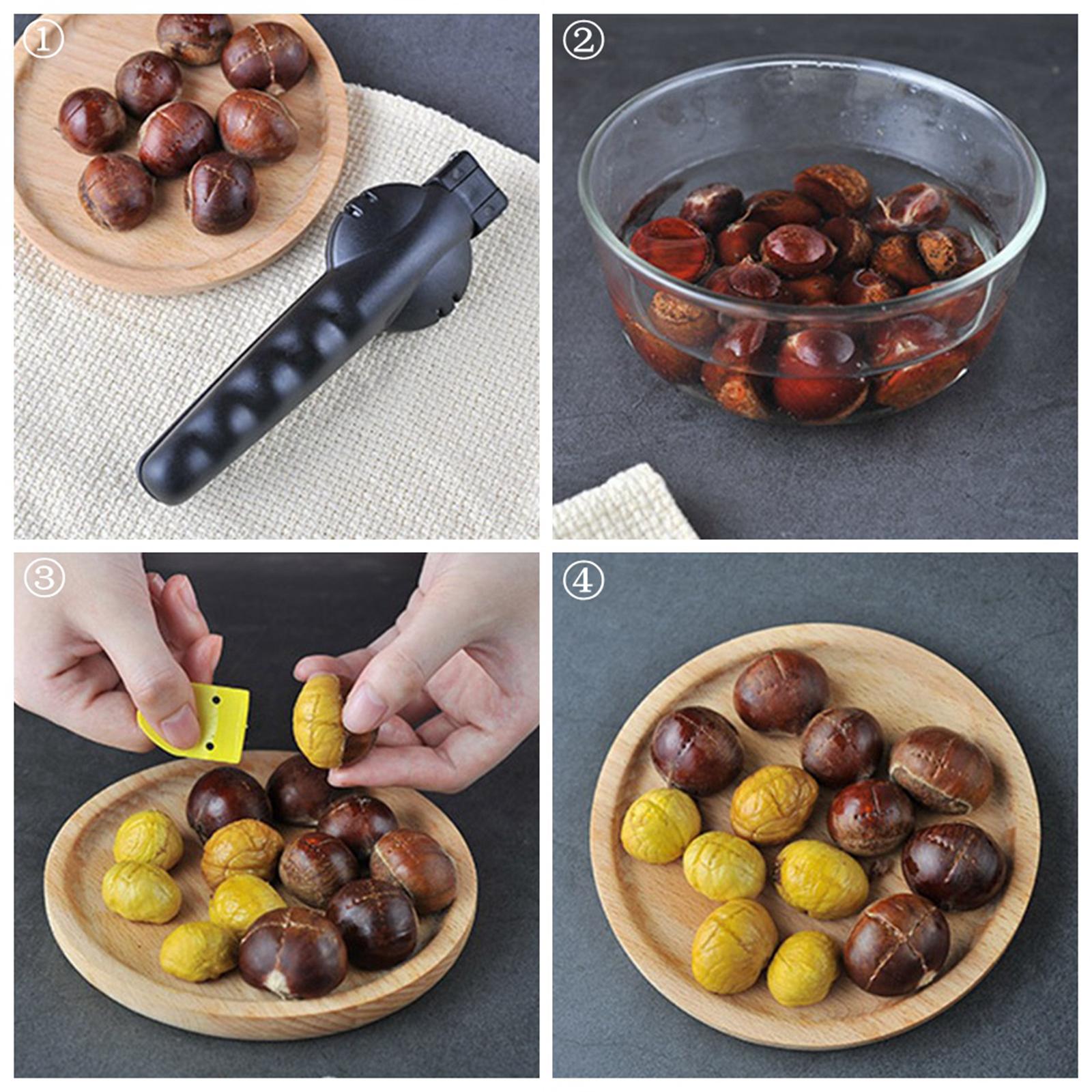 Practical Chestnut Cutter Fast Opener Walnut Cracking Sheller Pliers Black
