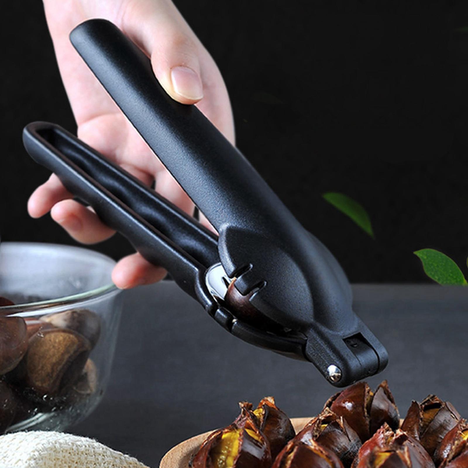 Practical Chestnut Cutter Fast Opener Walnut Cracking Sheller Pliers Black