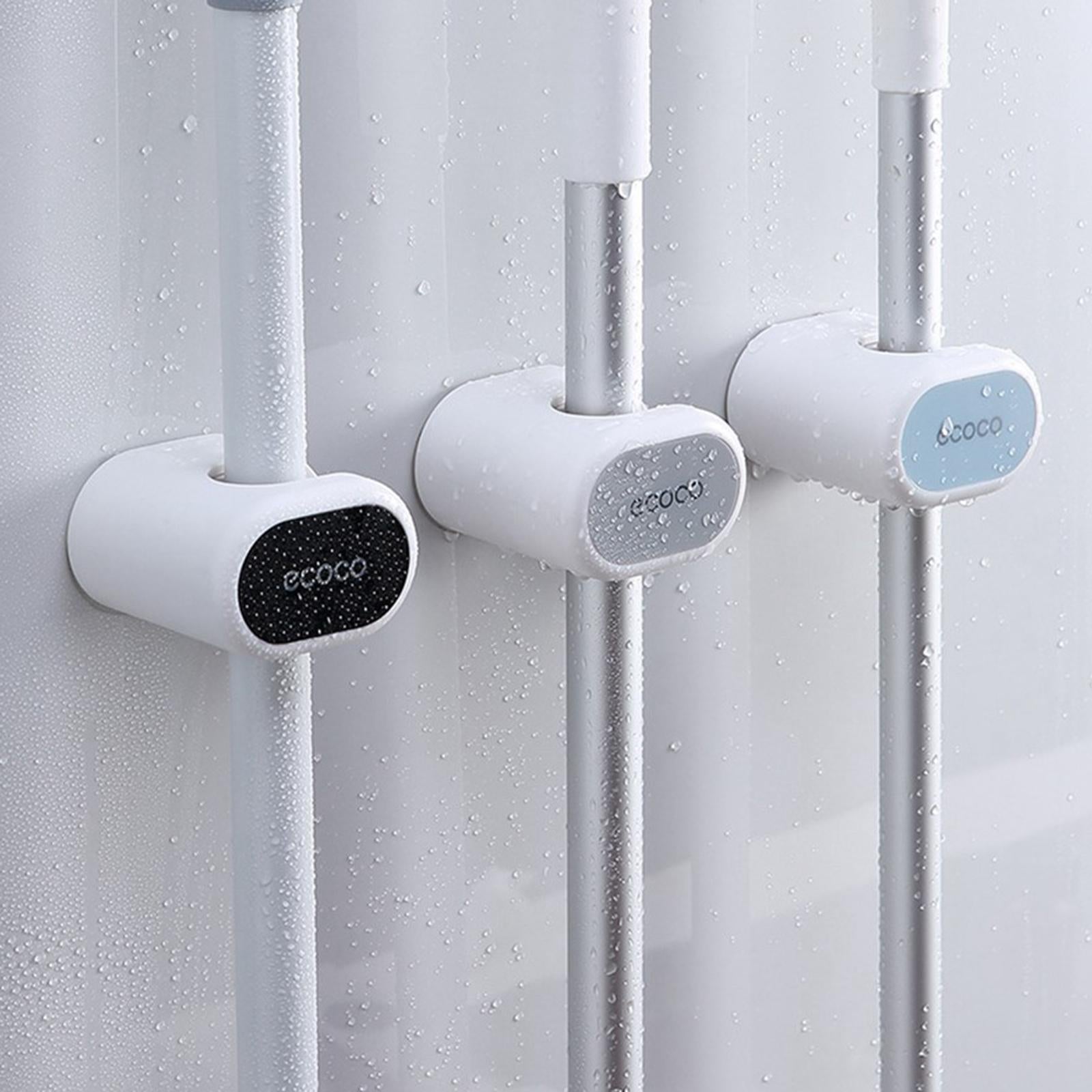 Wall Mounted Mop Rack Brush Broom Holder Organizer Storage Kitchen Blue