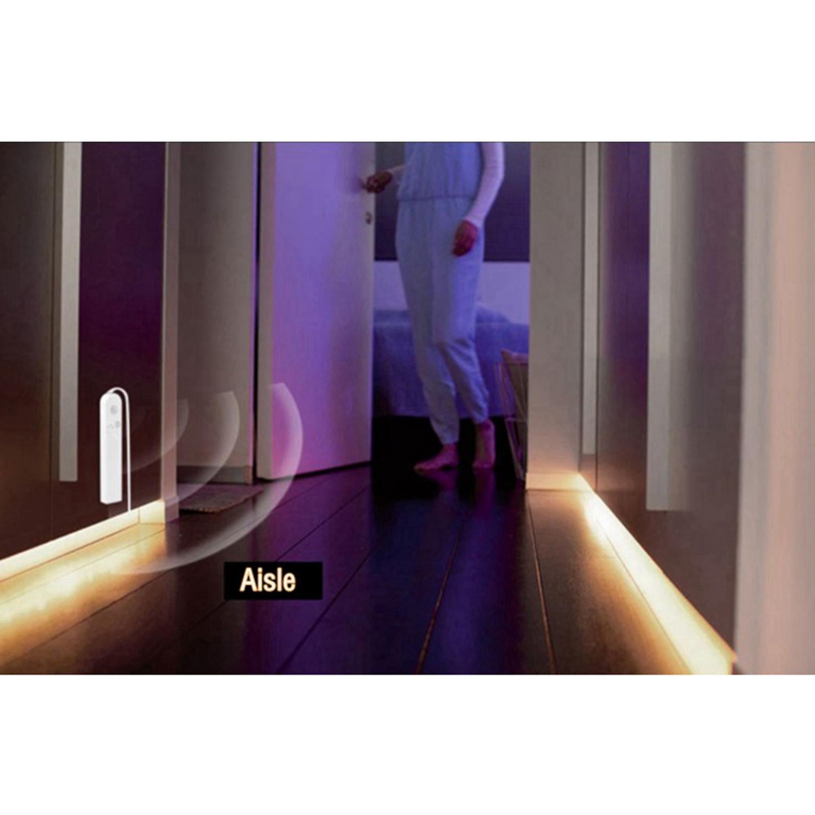 PIR Motion LED Strip Night Lights Bedside Lamp 3000K Warm White 2m