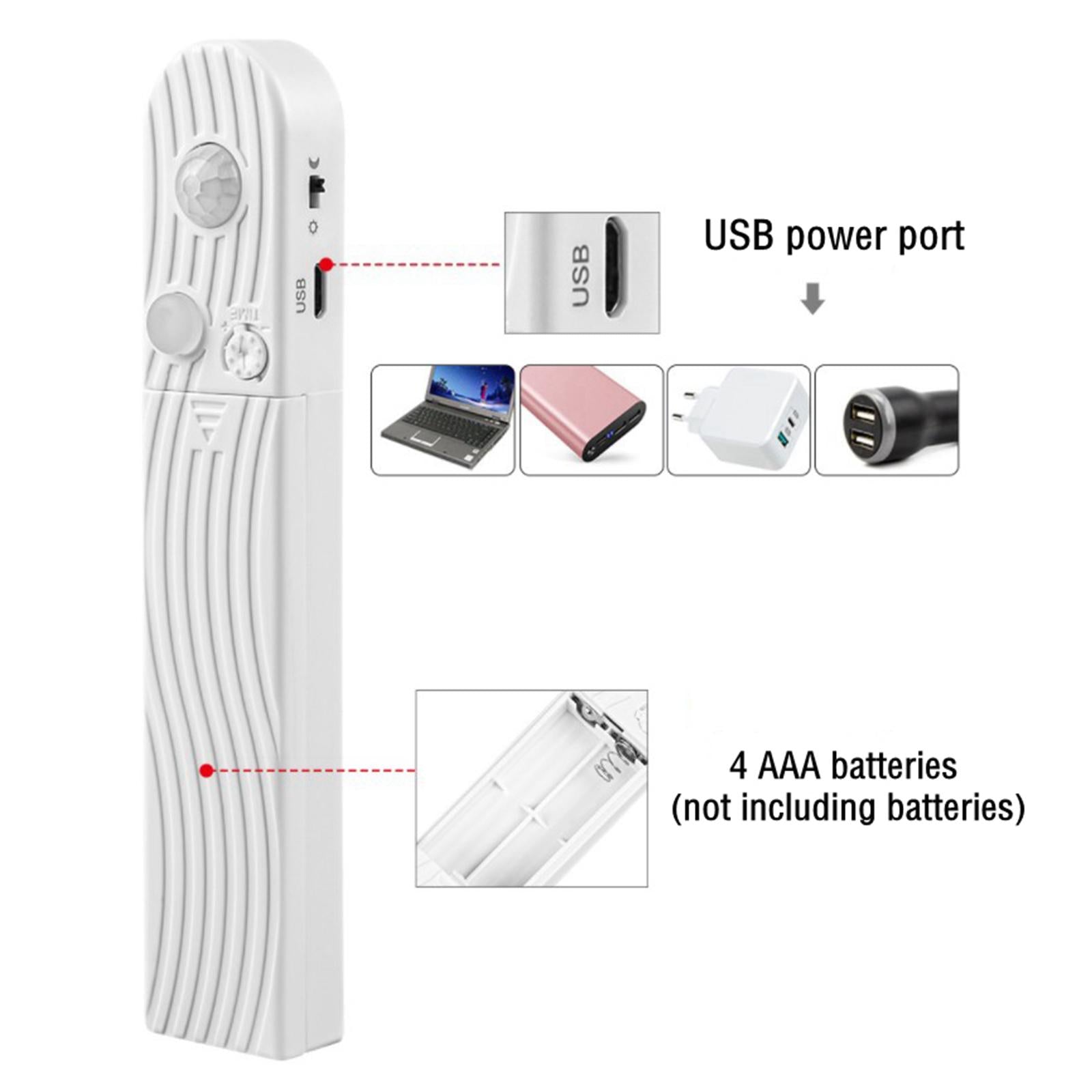 PIR Motion LED Strip Night Lights Bedside Lamp 6500K Cold White 2m