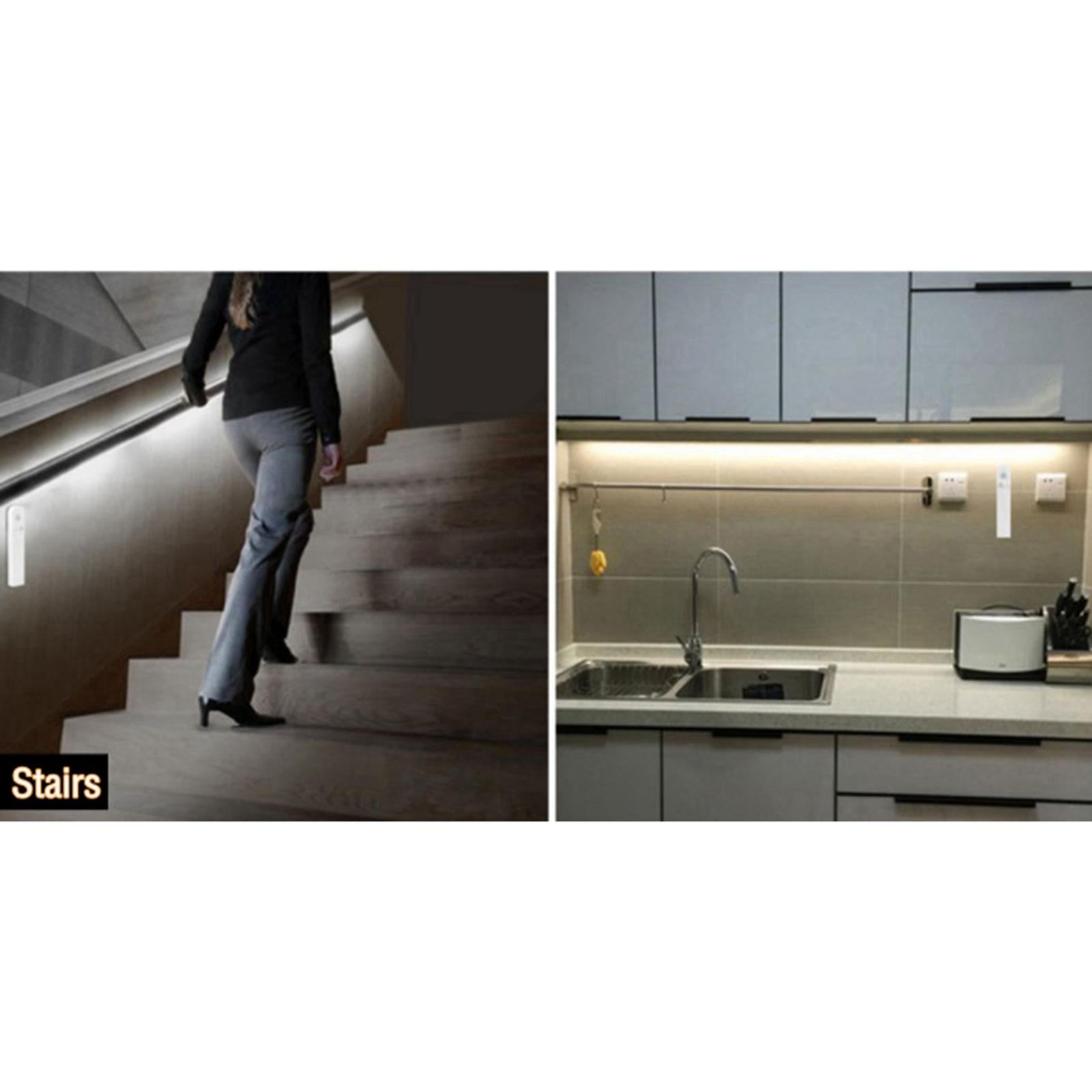 PIR Motion LED Strip Night Lights Bedside Lamp 6500K Cold White 3m