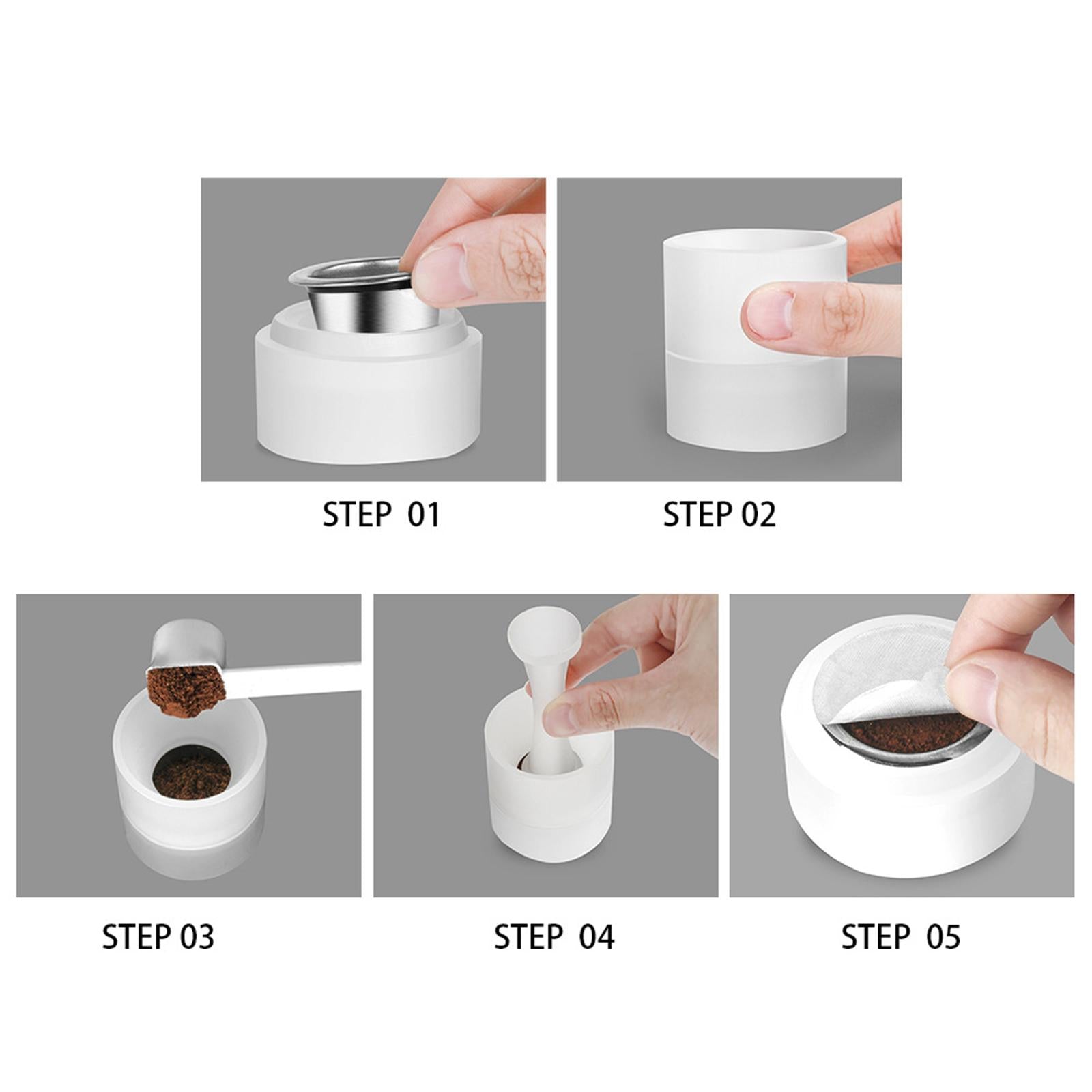 Plastic Coffee Capsule Fix Clamp Ring Funnel Tool for Coffee Filling Upper