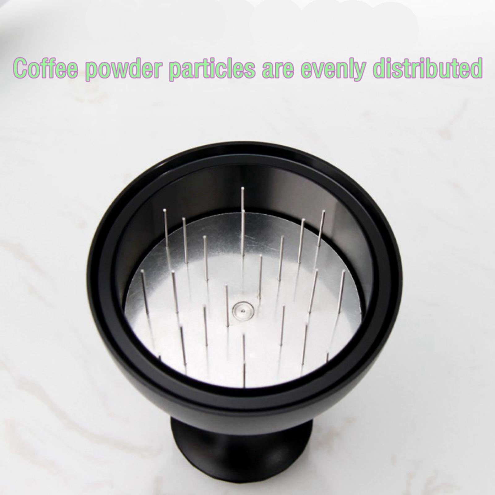 58mm Needle Professional Espresso Coffee Tamper Distributor Leveler Tool black