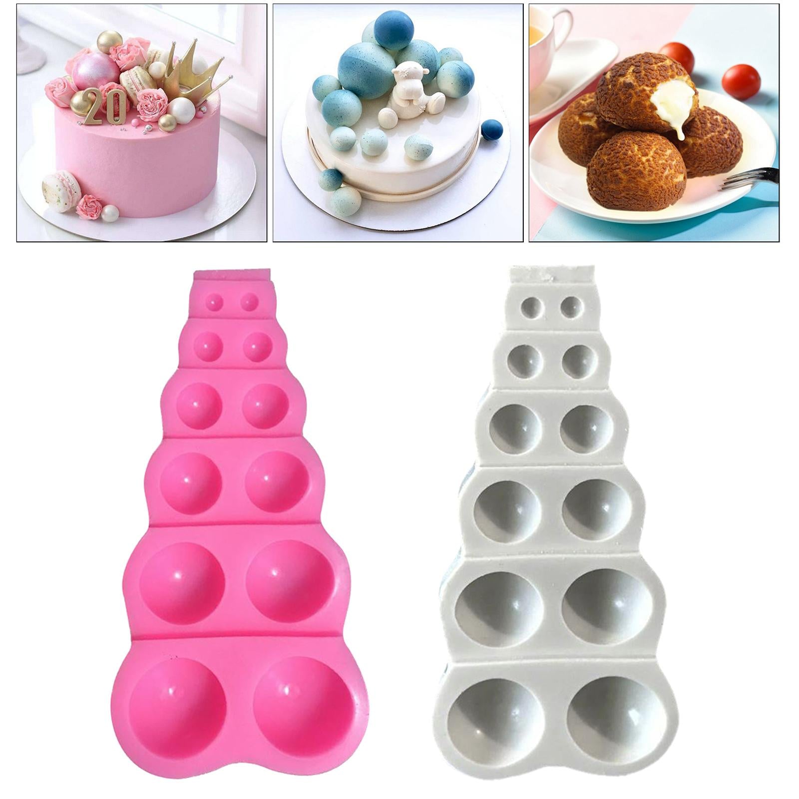 Silicone Base Chocolate Cookie Mould Baking Ice Cube Jelly Cake Mold Pink
