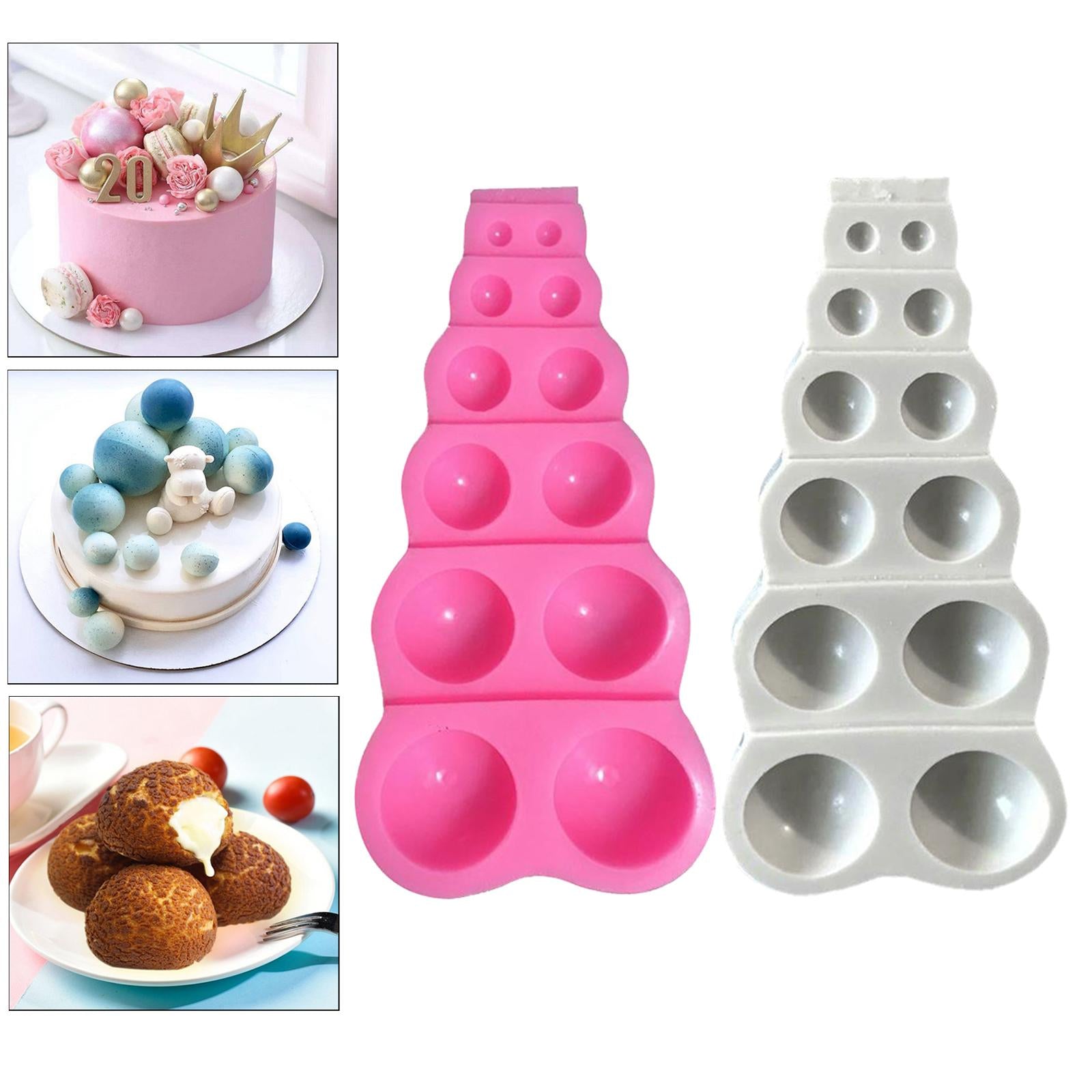 Silicone Base Chocolate Cookie Mould Baking Ice Cube Jelly Cake Mold Pink