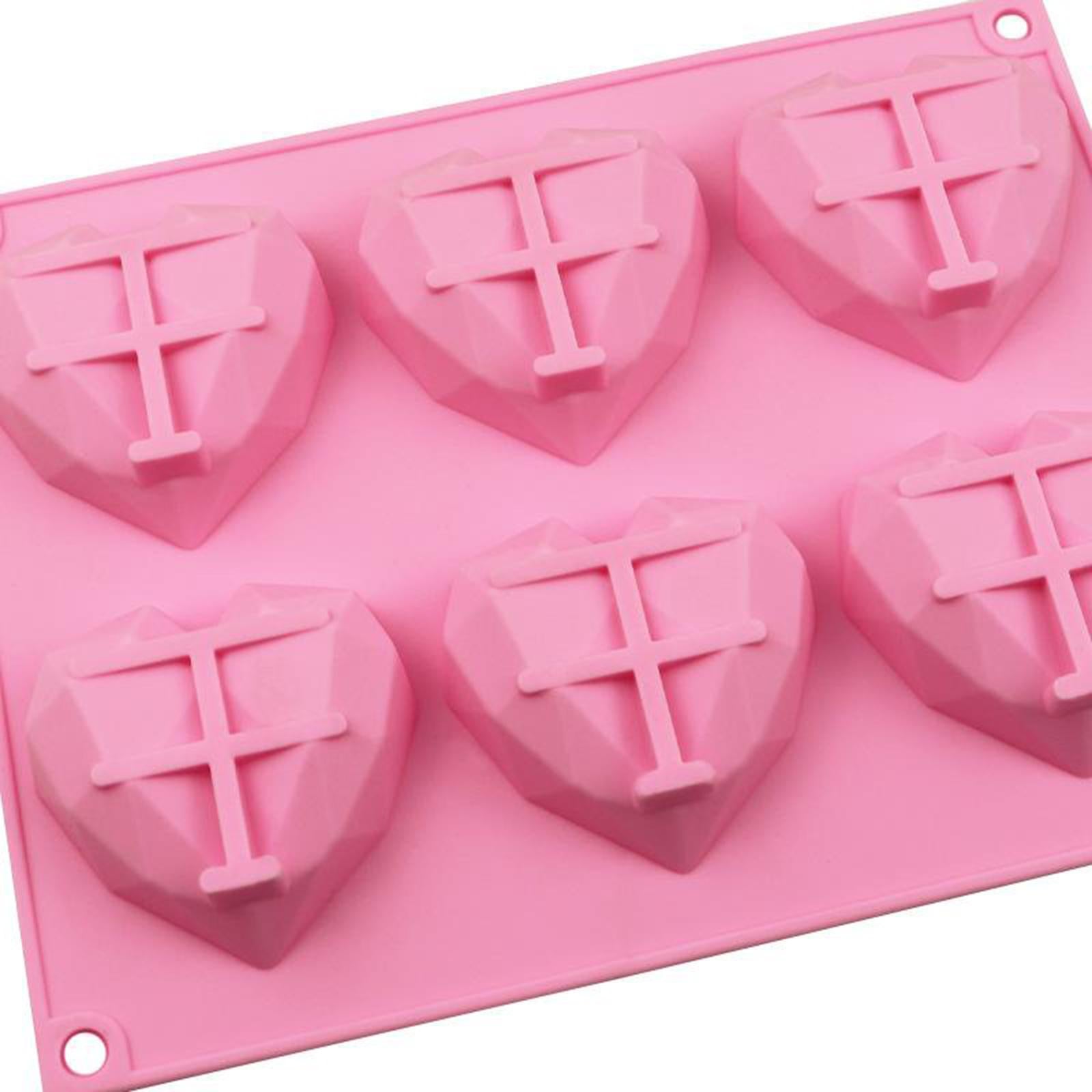 Cake Mold Heart-Shape Silica Gel Mold for Making Chocolate Dessert Stick DIY