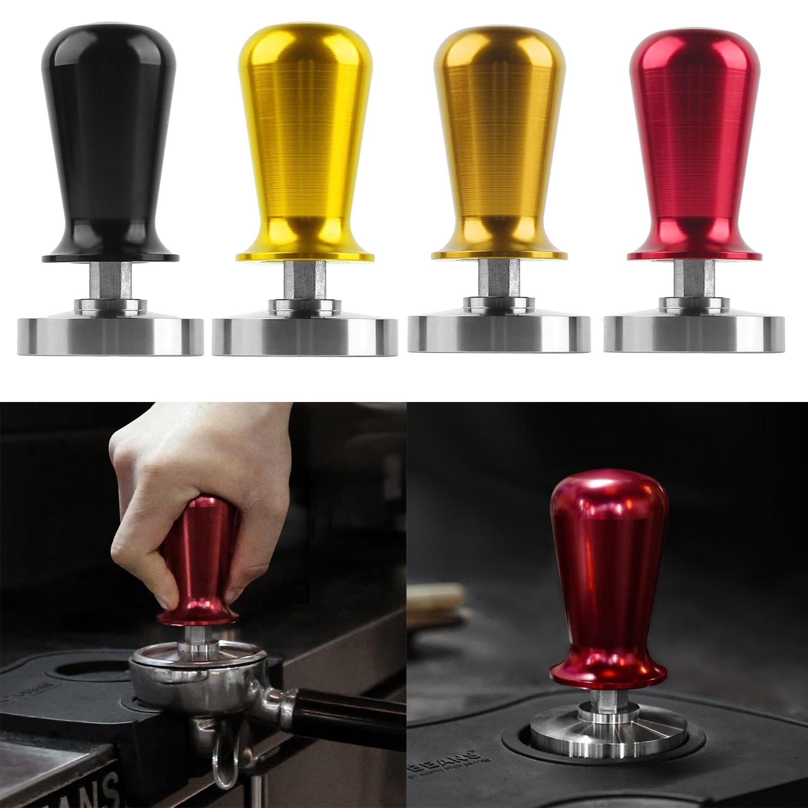Coffee Tamper Adjustable Handle Powder Press Kitchen Coffee Tool Black