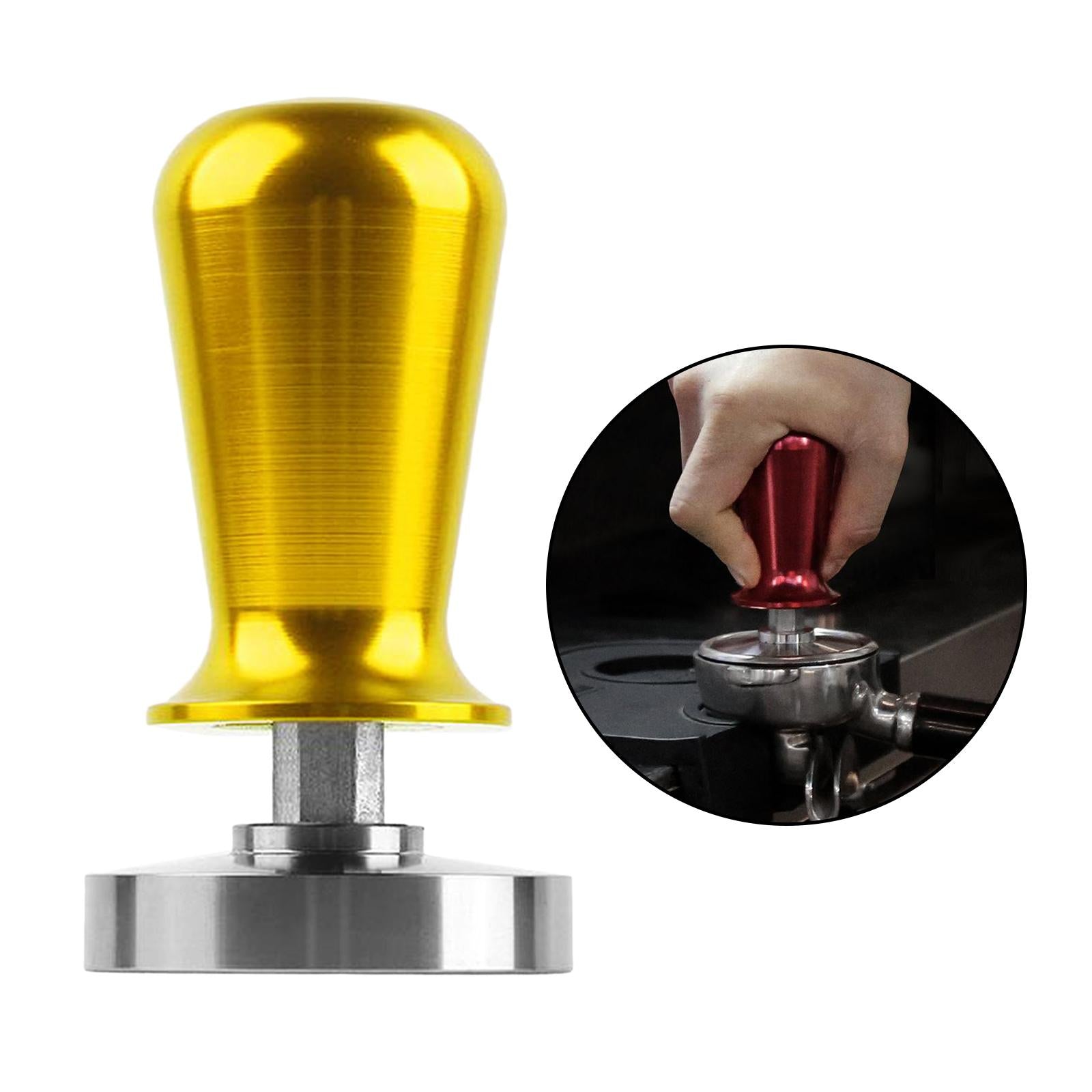 Coffee Tamper Adjustable Handle Powder Press Kitchen Coffee Tool Golden