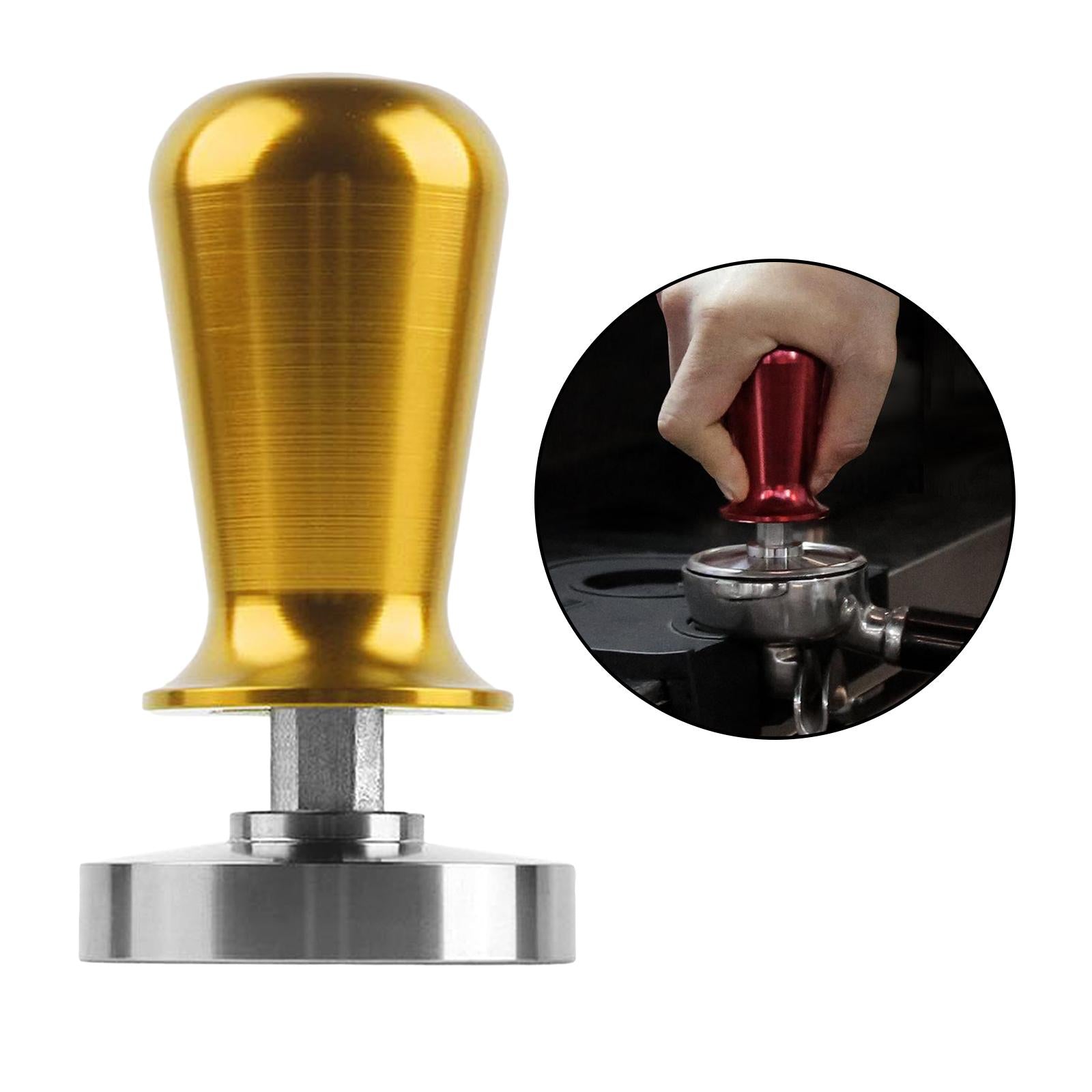 Coffee Tamper Adjustable Handle Powder Press Kitchen Coffee Tool Champagne