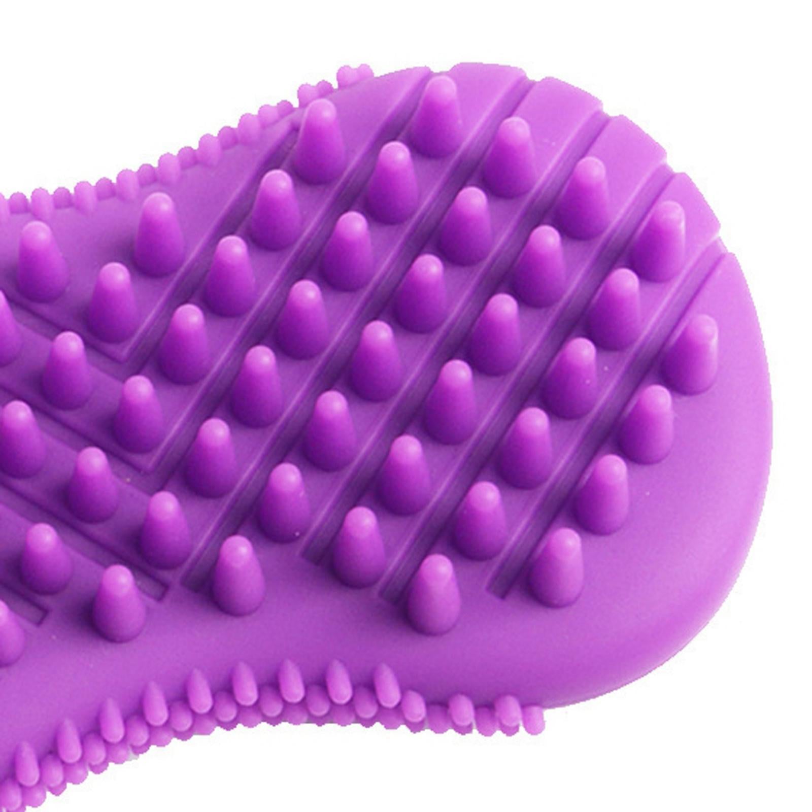 Silicone Bath Body Brush Exfoliating Scrub Brush Ultra Soft Texture Purple