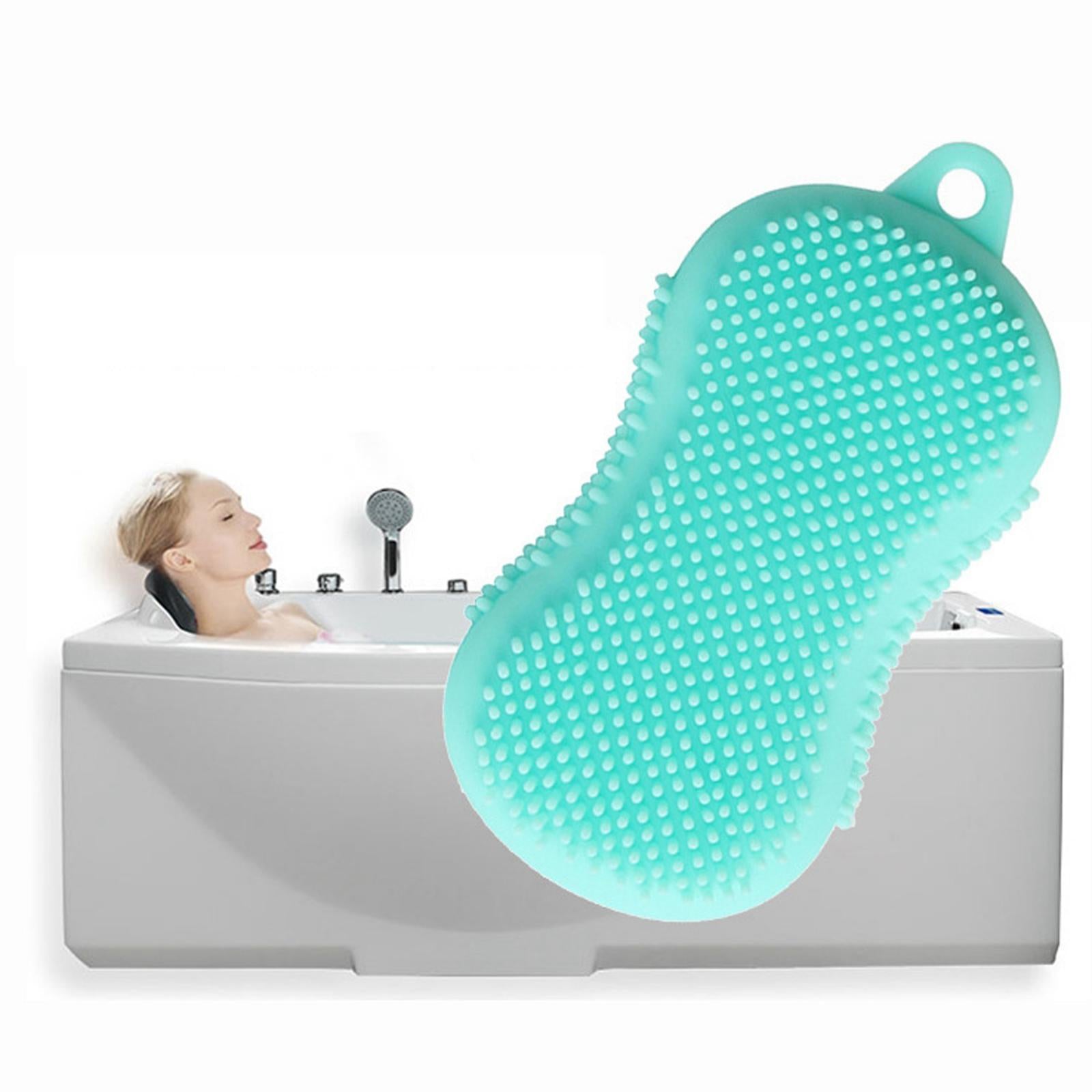 Silicone Bath Body Brush Exfoliating Scrub Brush Ultra Soft Texture Green