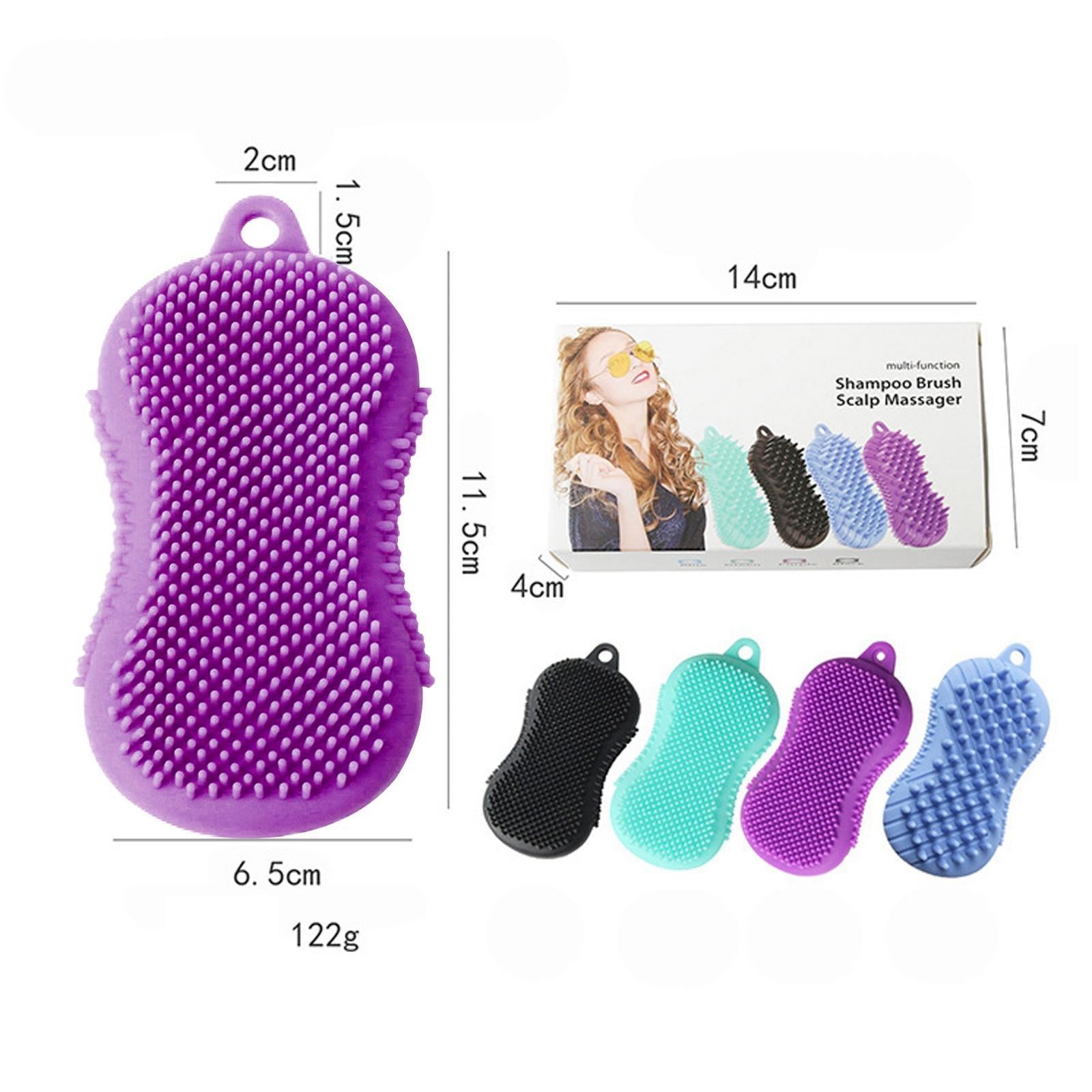 Silicone Bath Body Brush Exfoliating Scrub Brush Ultra Soft Texture Black