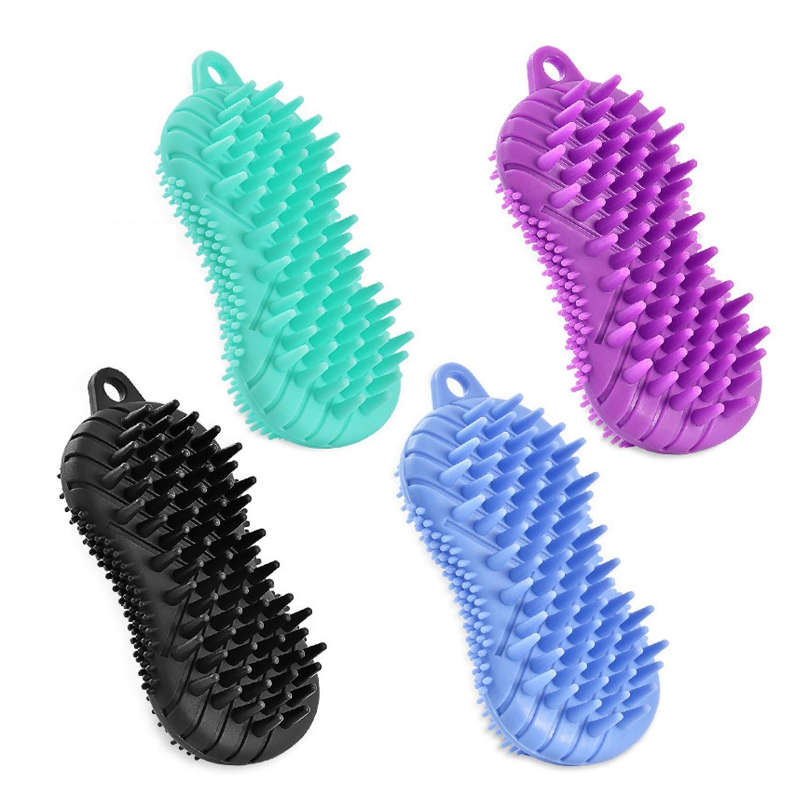 Silicone Bath Body Brush Exfoliating Scrub Brush Ultra Soft Texture Black