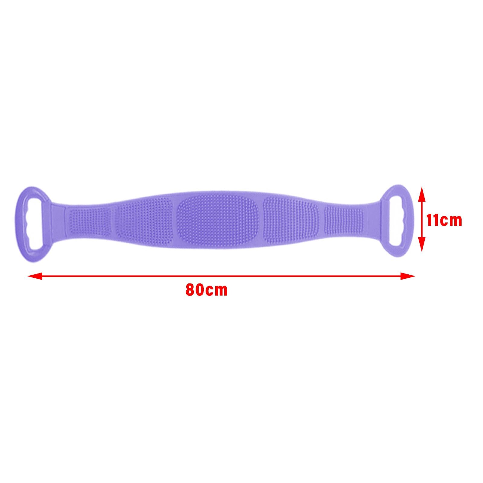 Body Scrubber Bath Shower Anti Mold Non Toxic Exfoliating Back Brush Cleaner Purple 800x110cm