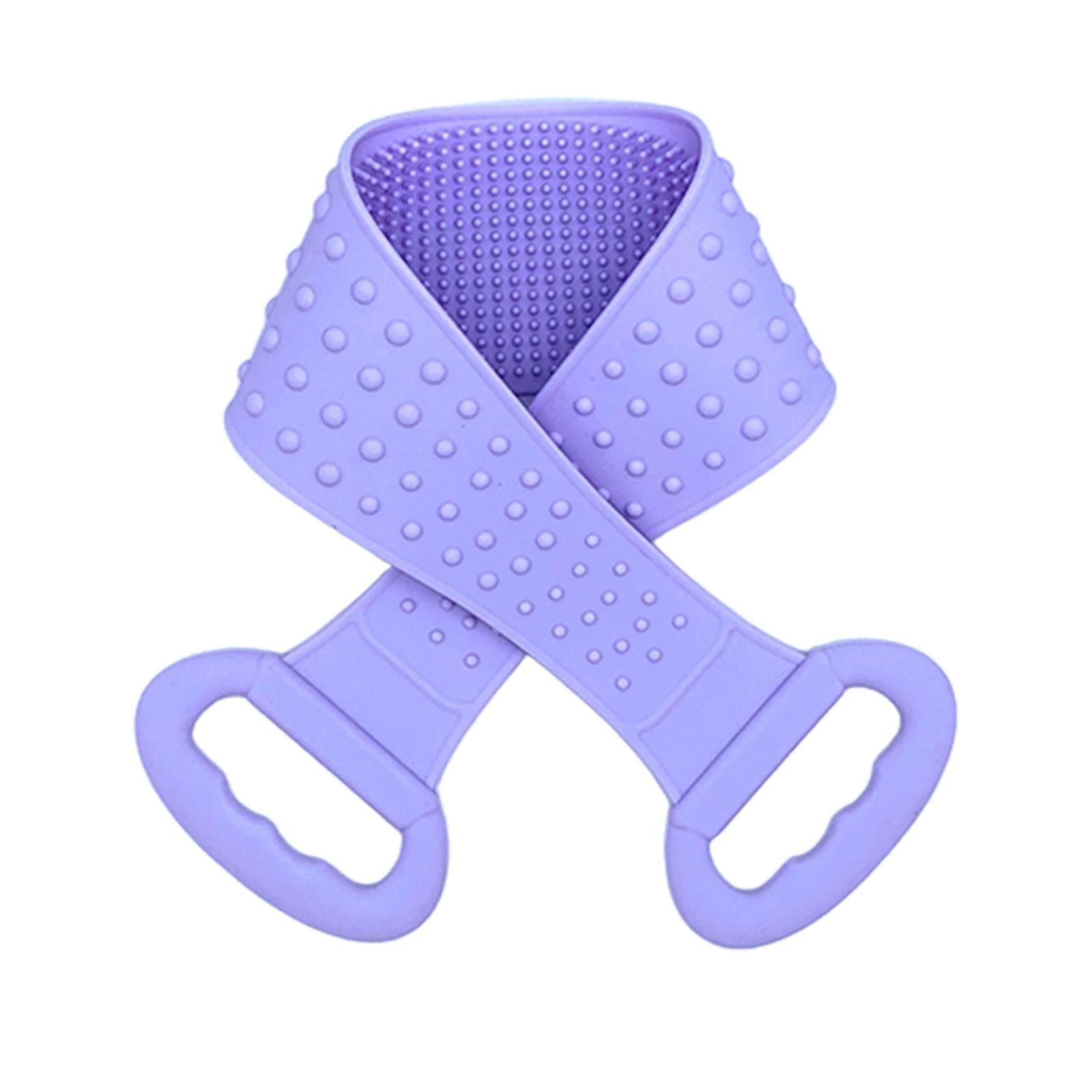Body Scrubber Bath Shower Anti Mold Non Toxic Exfoliating Back Brush Cleaner Purple 800x110cm