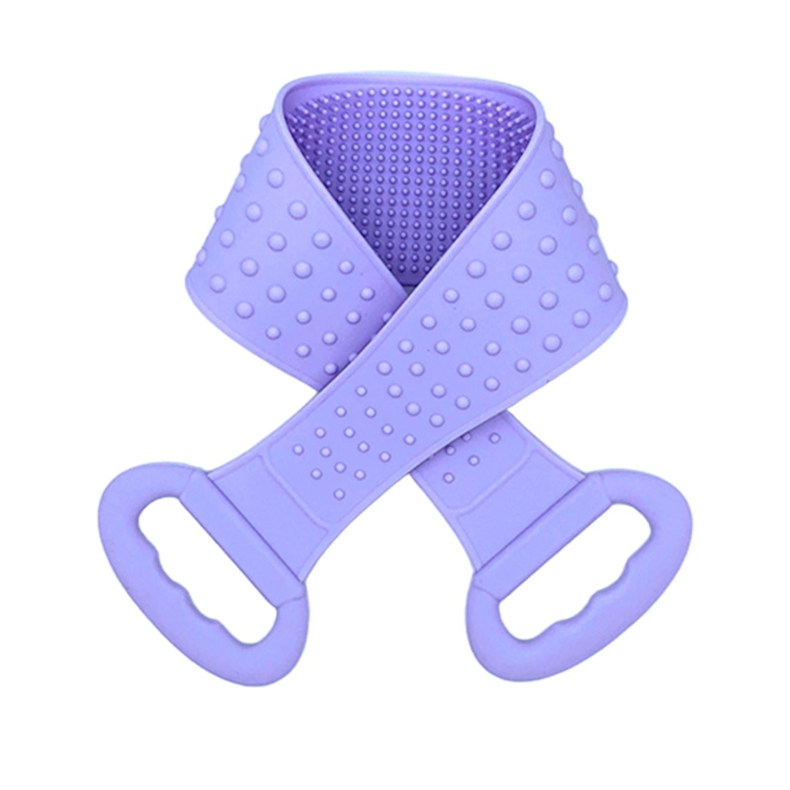 Body Scrubber Bath Shower Anti Mold Non Toxic Exfoliating Back Brush Cleaner Purple 800x110cm