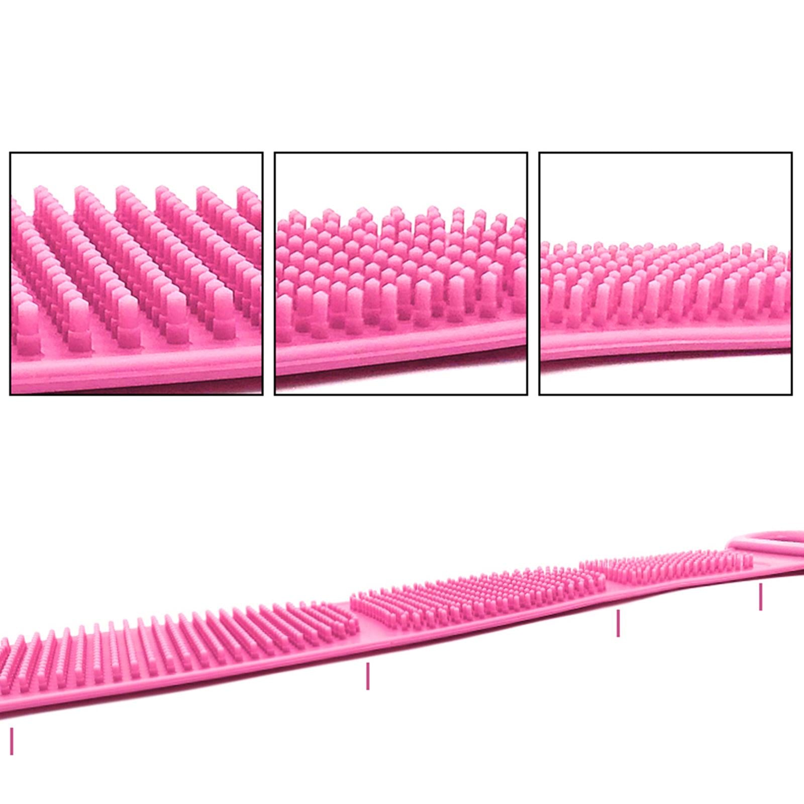 Body Scrubber Bath Shower Anti Mold Non Toxic Exfoliating Back Brush Cleaner Pink 680x110cm