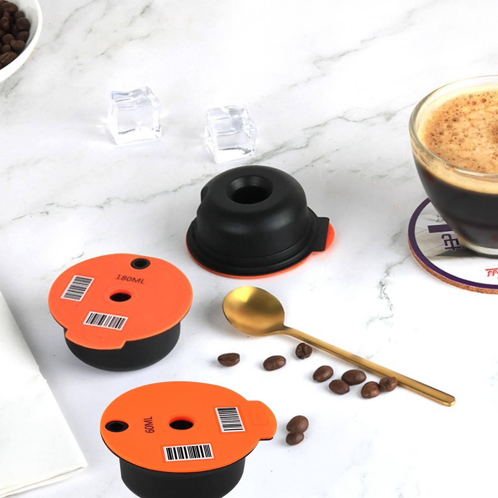 Reusable PP Coffee Capsule Pod Slicone Lid for Bosch Tassimo 180ml
