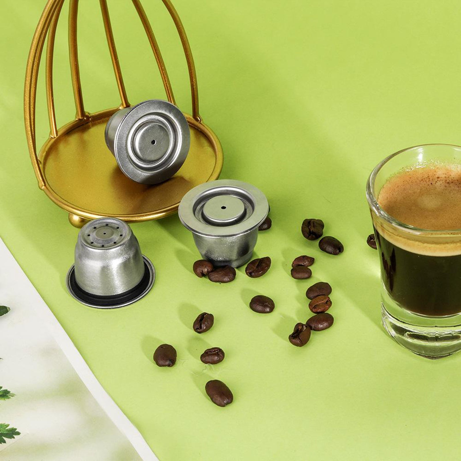 Refillable Coffee Capsule Reusable Coffee Pod PP Tamper Style 1