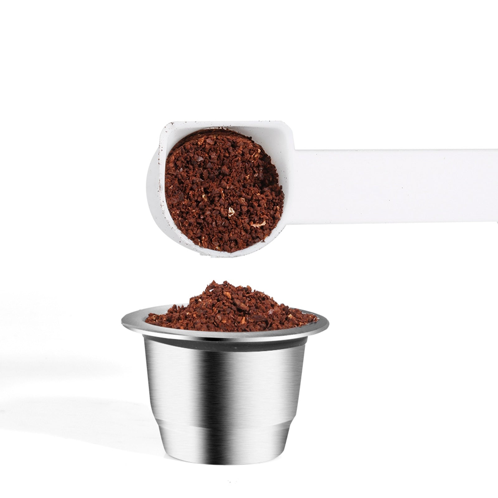Refillable Coffee Capsule Reusable Coffee Pod PP Tamper Style 2
