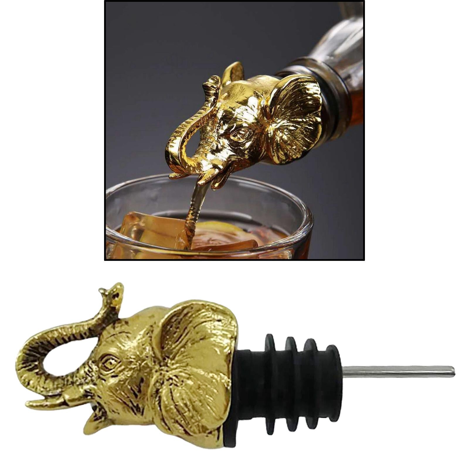 Zinc Alloy Wine Aerators Pourer Wine Stopper Bottle Pourer Home Kitchen Accs elephant