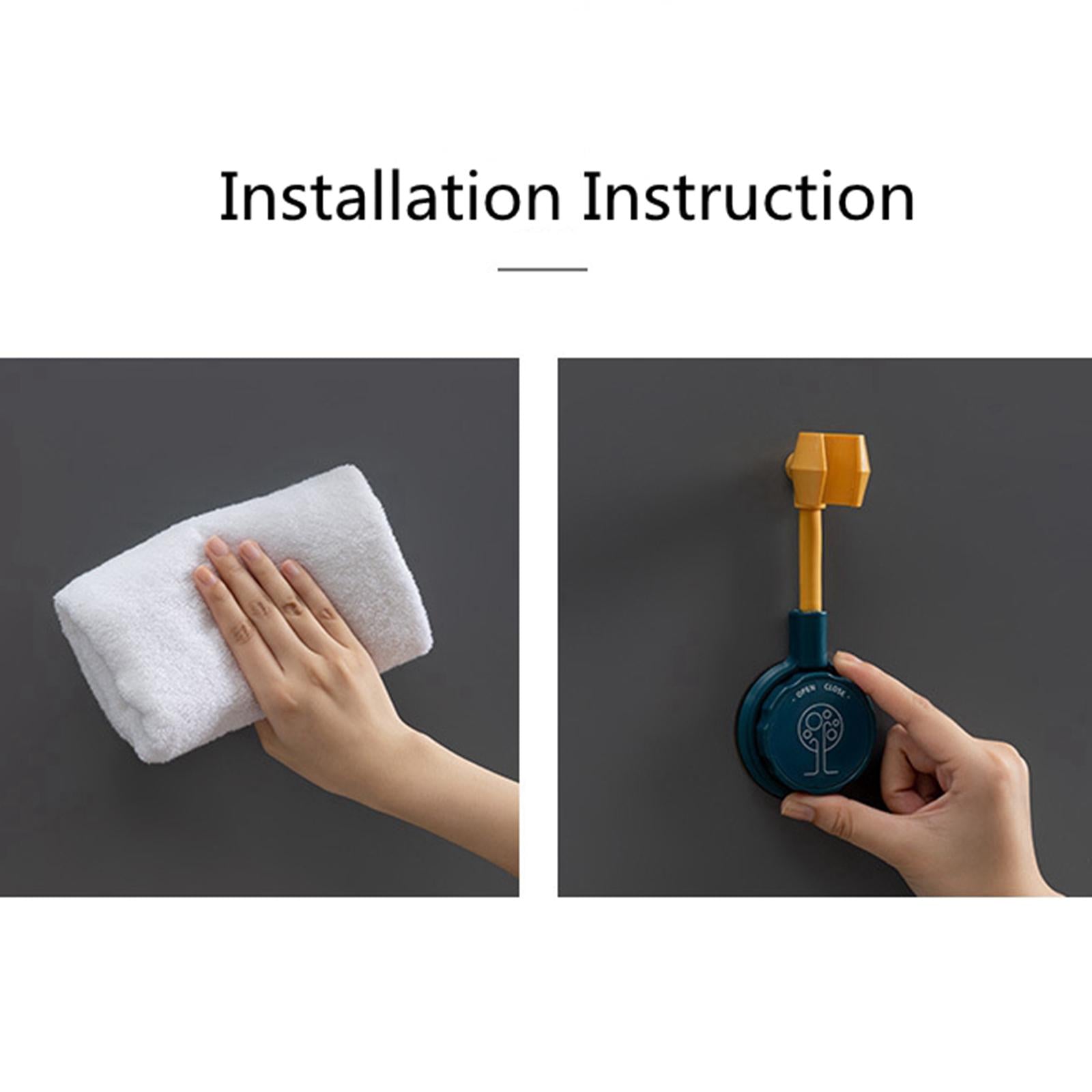Bathroom Wall-Mounted Shower Head Holder Bracket Adjustable Blue