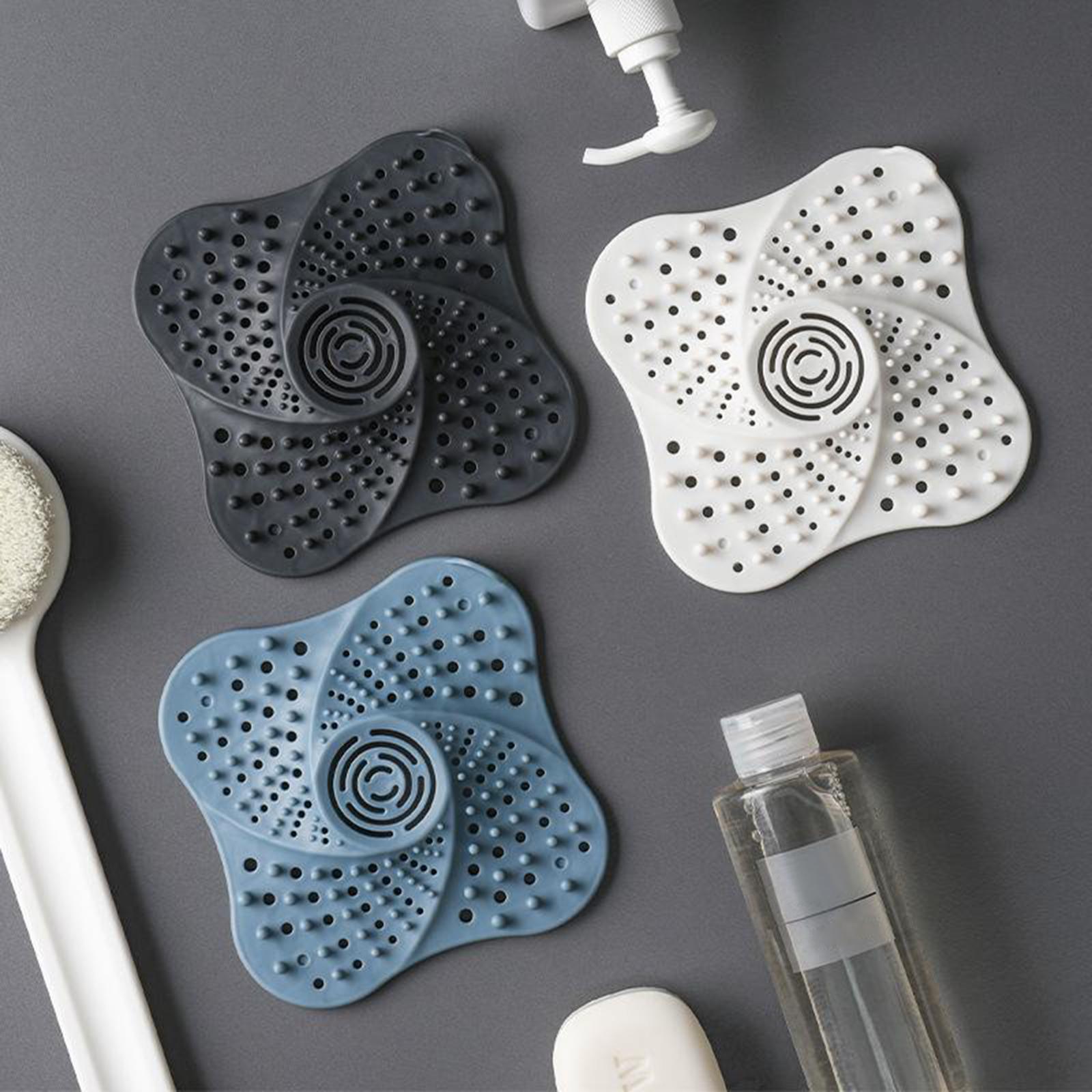 Bathroom Drain Hair Catcher Bath Stopper Water Sink Strainer Filter  Blue