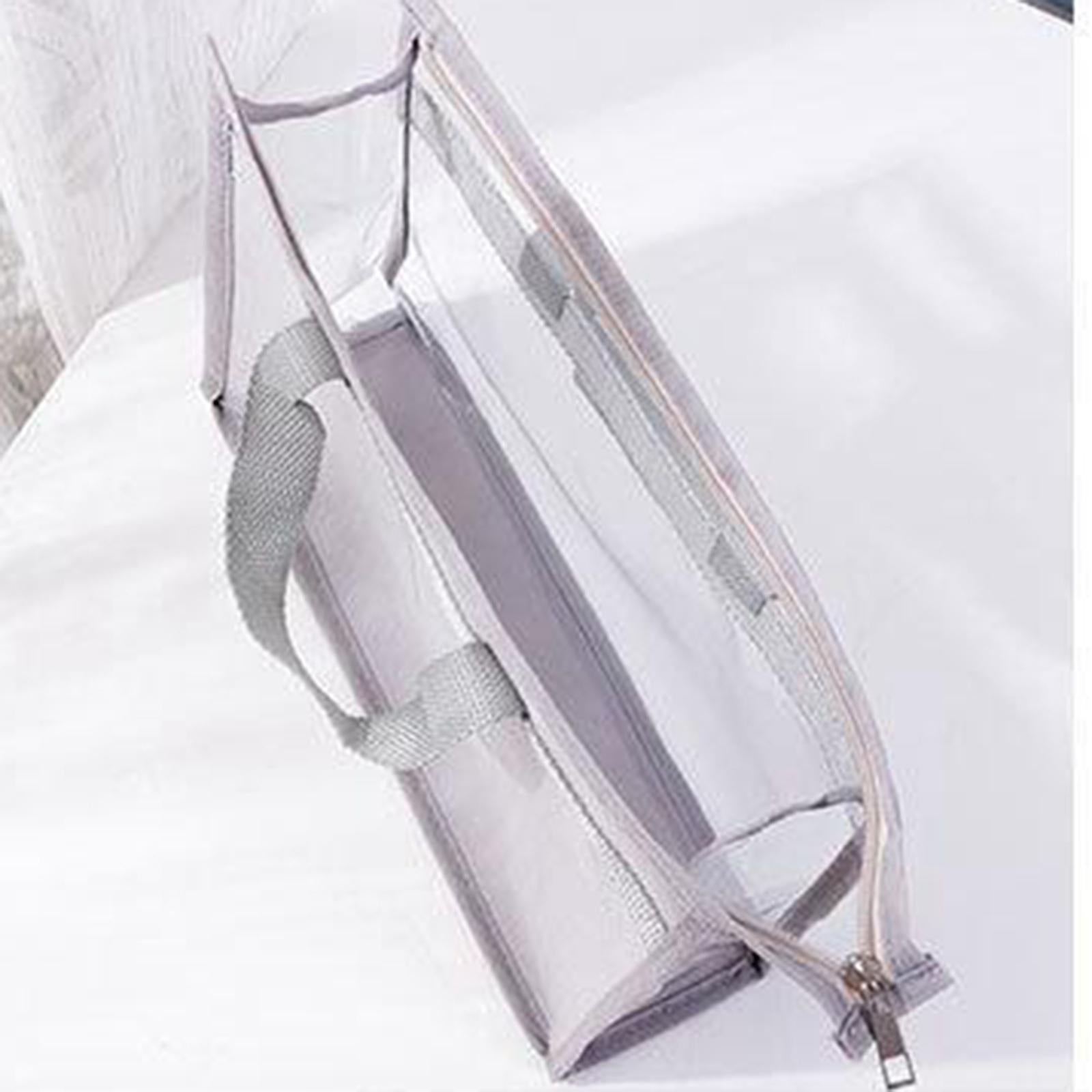 Handbag Organizer for Wardrobe Closet Transparent Storage Container Grey XL