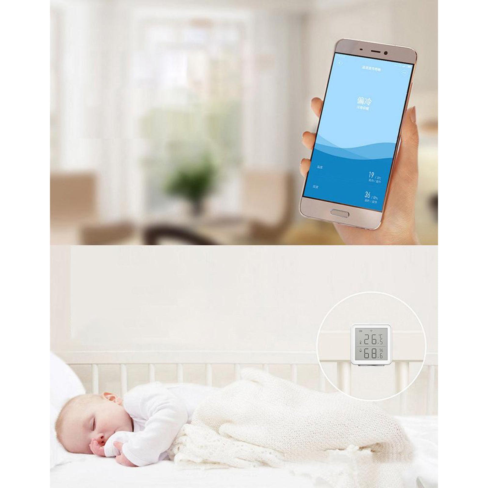 Digital Indoor LCD Thermometer Hygrometer Gauge Temperature Humidity Meter