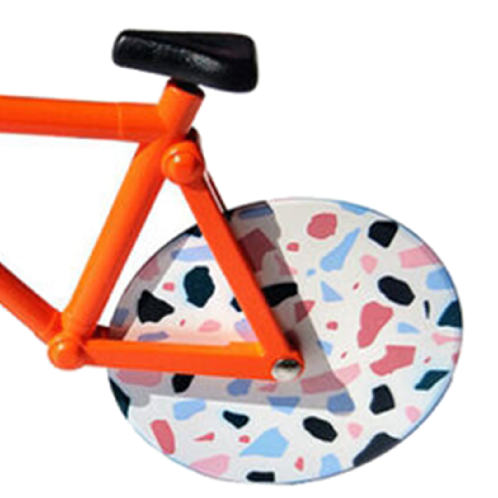 Bicycle Pizza Cutter Bike Roller Pizza Slicer Kitchen Pizza Cutter Orange