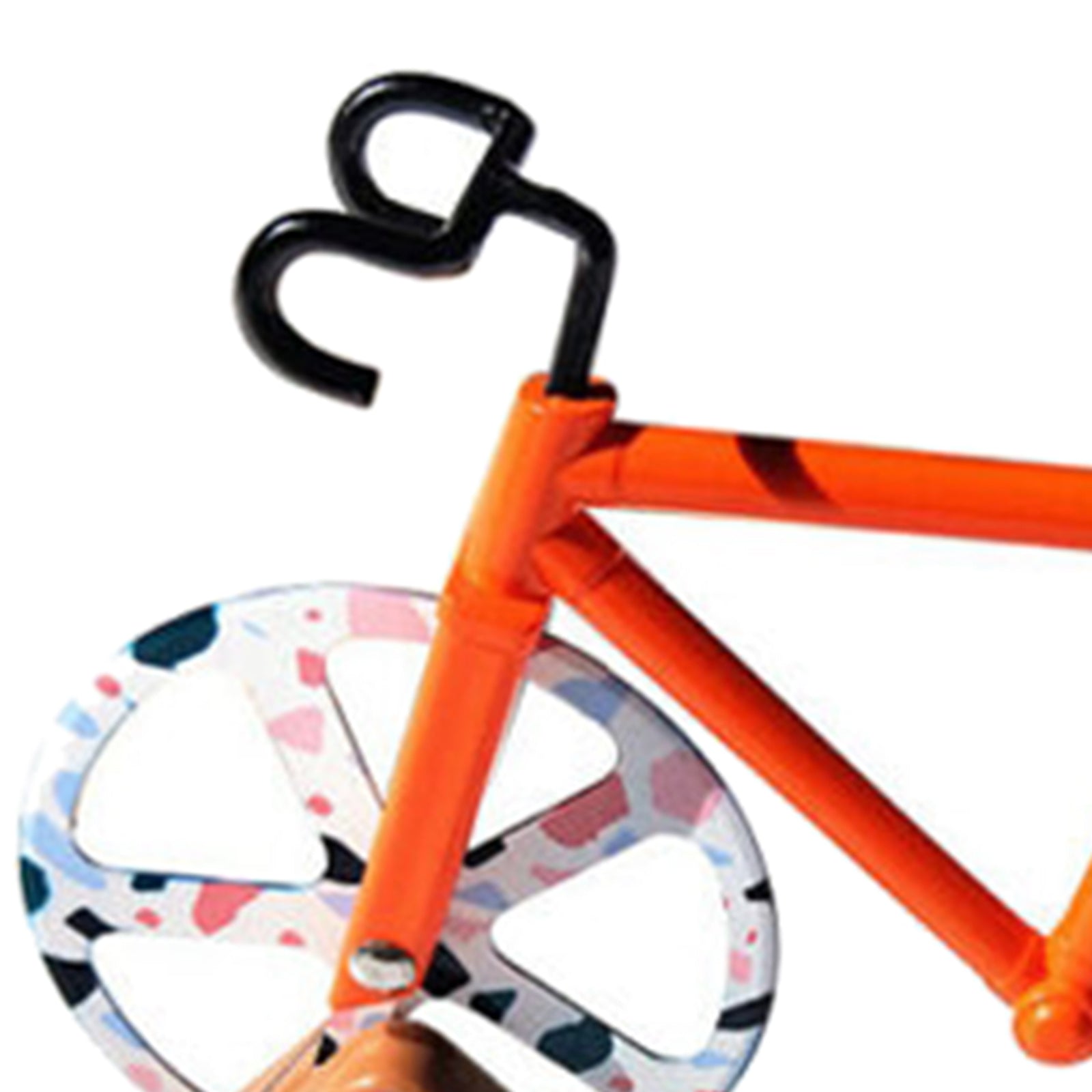 Bicycle Pizza Cutter Bike Roller Pizza Slicer Kitchen Pizza Cutter Orange