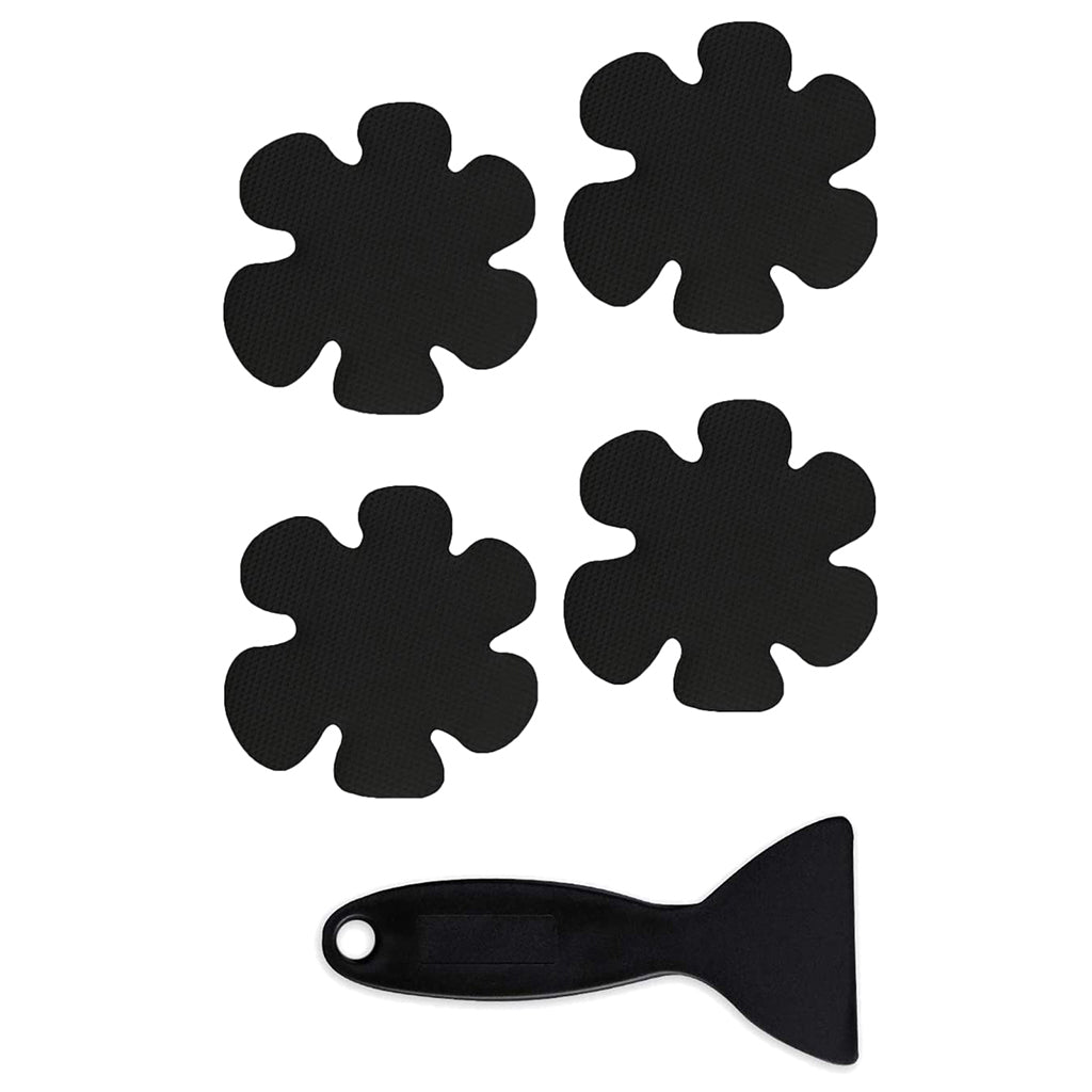 20Pcs Safety Treads Non-Slip Applique Stickers Bathtub Shower Mat Black