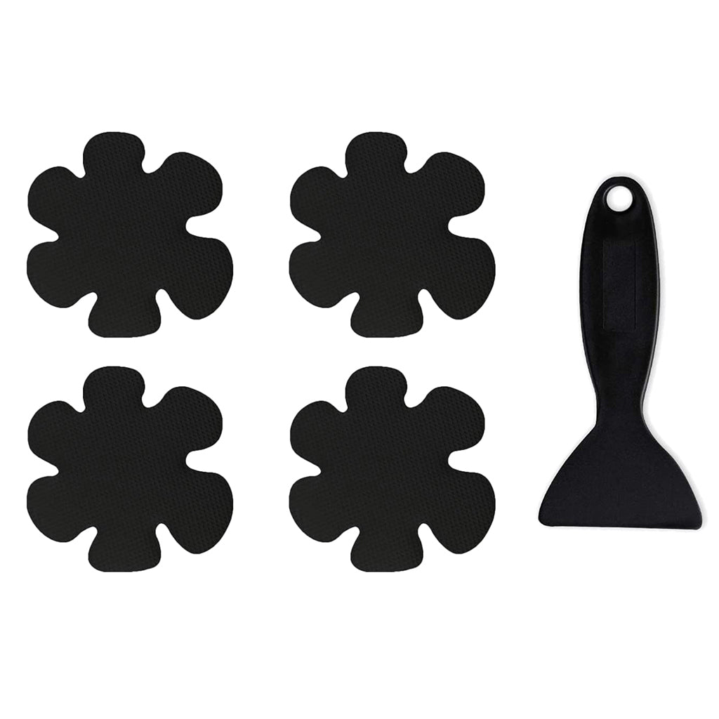 20Pcs Safety Treads Non-Slip Applique Stickers Bathtub Shower Mat Black