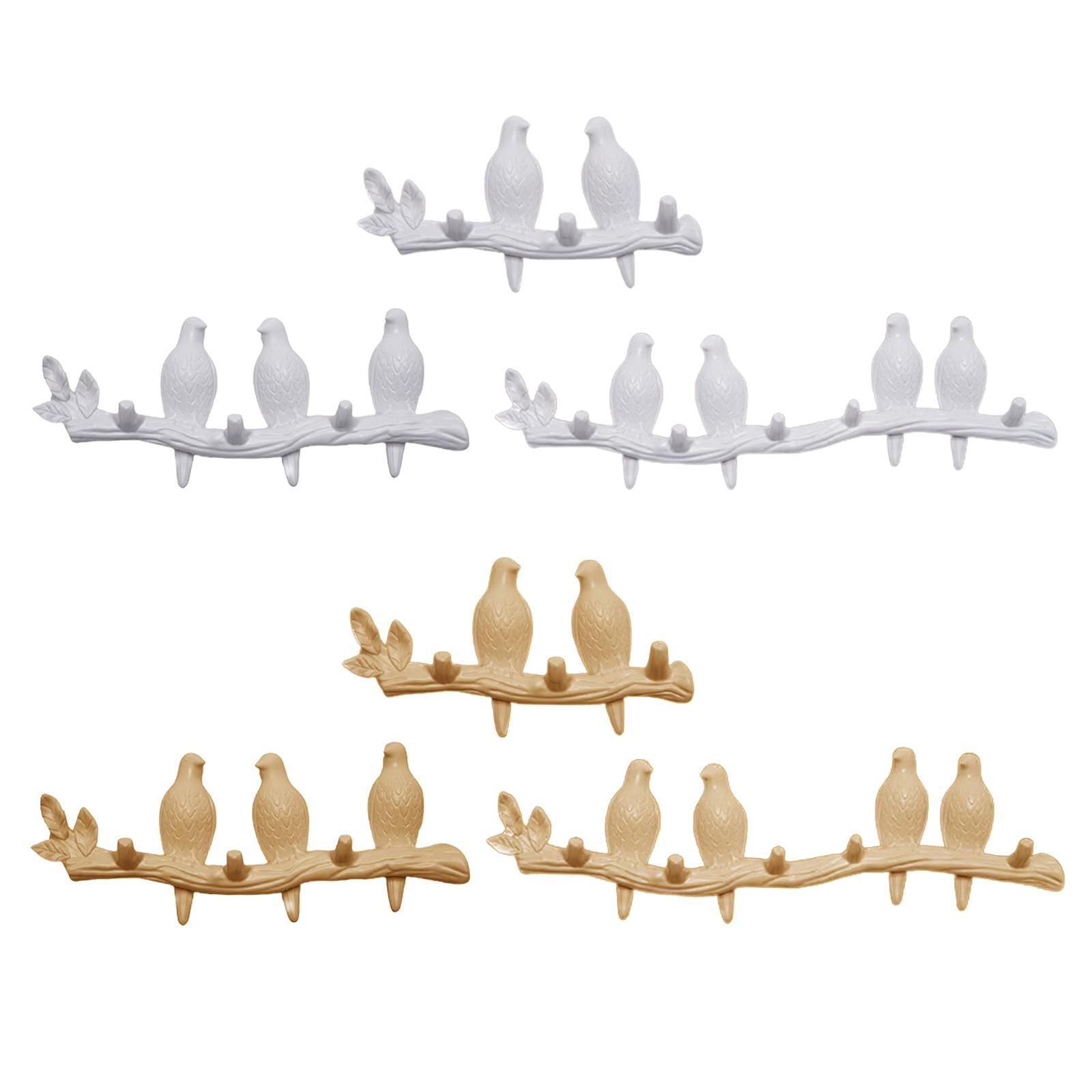 Creative Birds Wall-mounted Art Hanger Cap Holder Storage Home Decor Gift white 2 bird