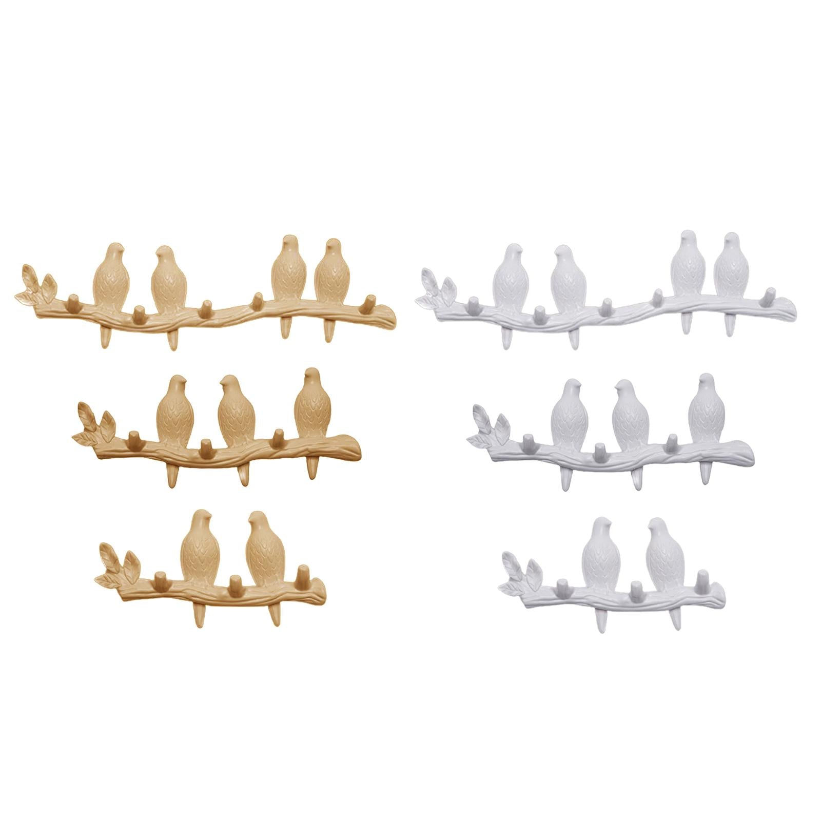 Creative Birds Wall-mounted Art Hanger Cap Holder Storage Home Decor Gift white 2 bird
