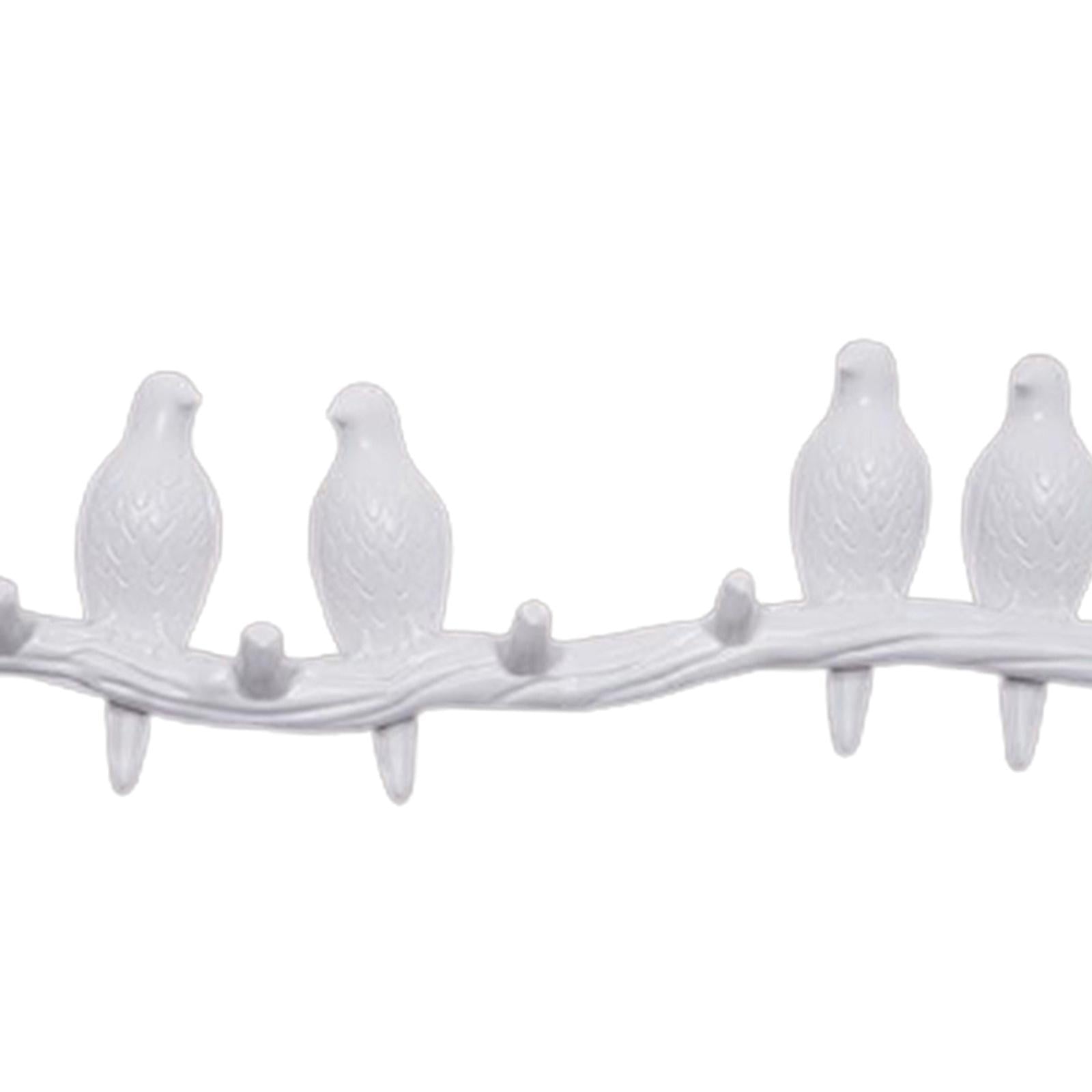 Creative Birds Wall-mounted Art Hanger Cap Holder Storage Home Decor Gift white 4 bird