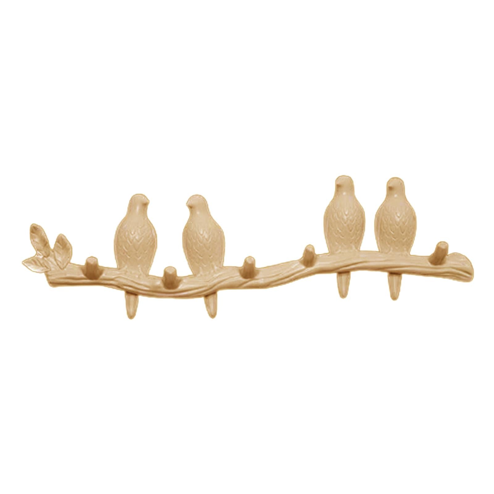 Creative Birds Wall-mounted Art Hanger Cap Holder Storage Home Decor Gift pearl 4 bird