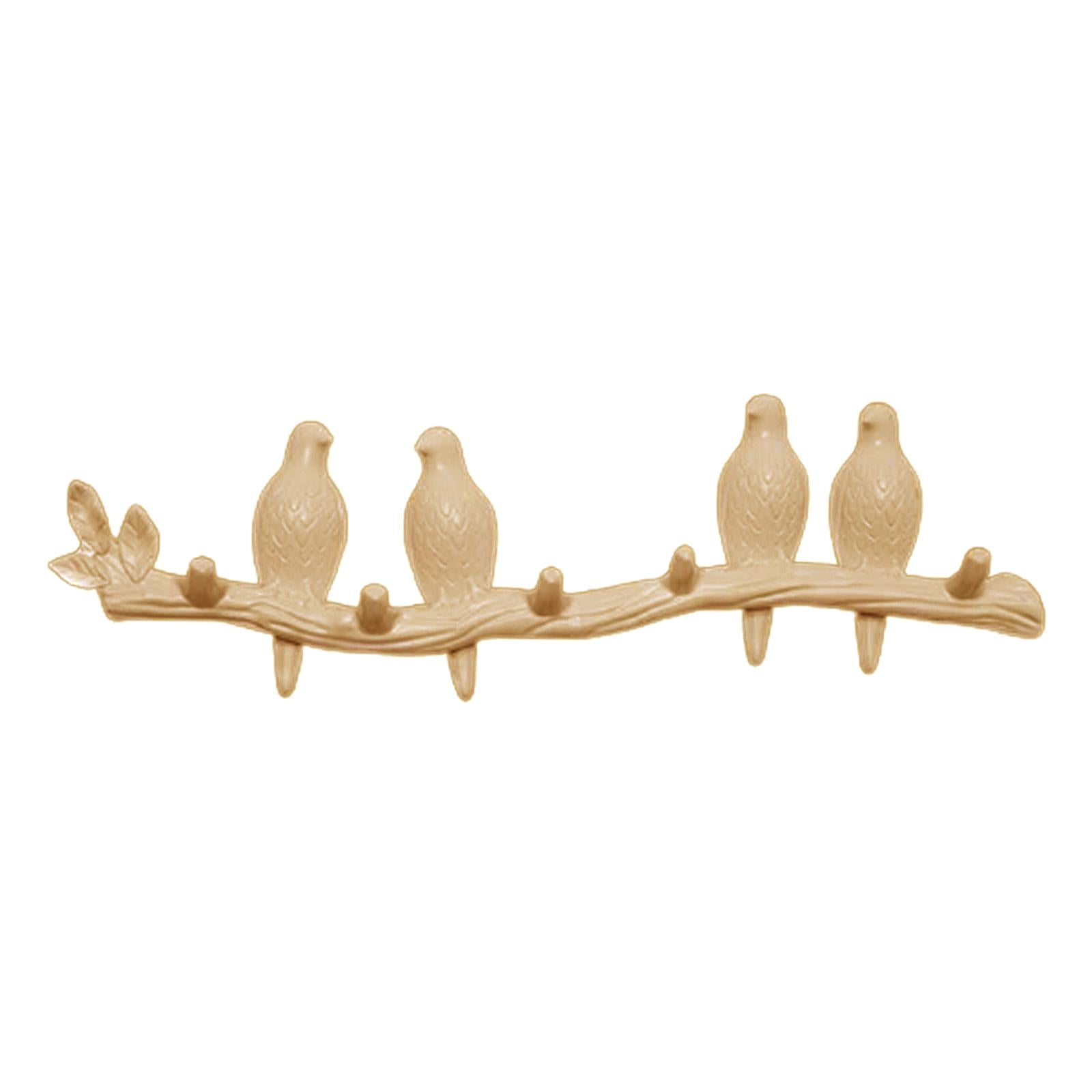 Creative Birds Wall-mounted Art Hanger Cap Holder Storage Home Decor Gift pearl 4 bird