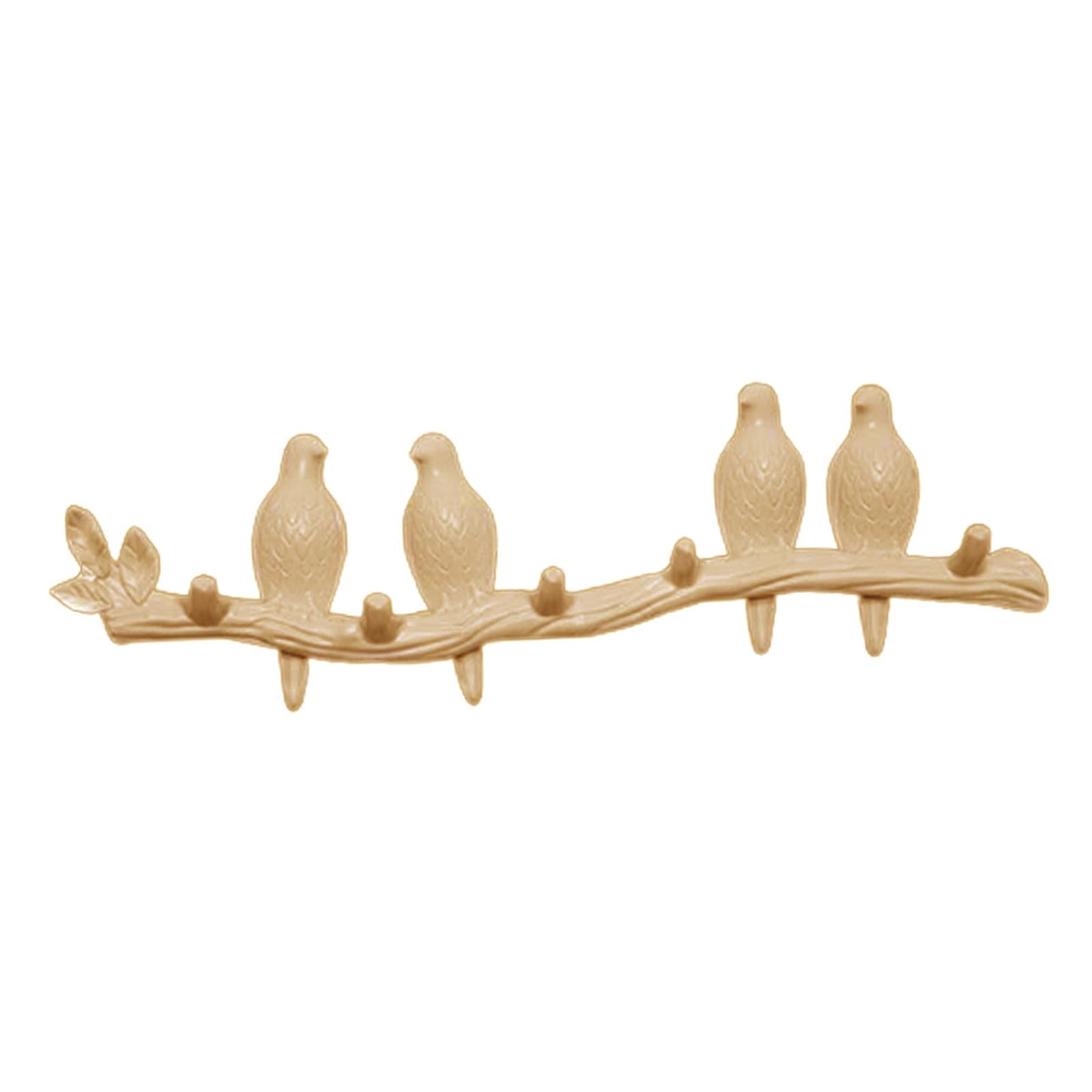 Creative Birds Wall-mounted Art Hanger Cap Holder Storage Home Decor Gift pearl 4 bird