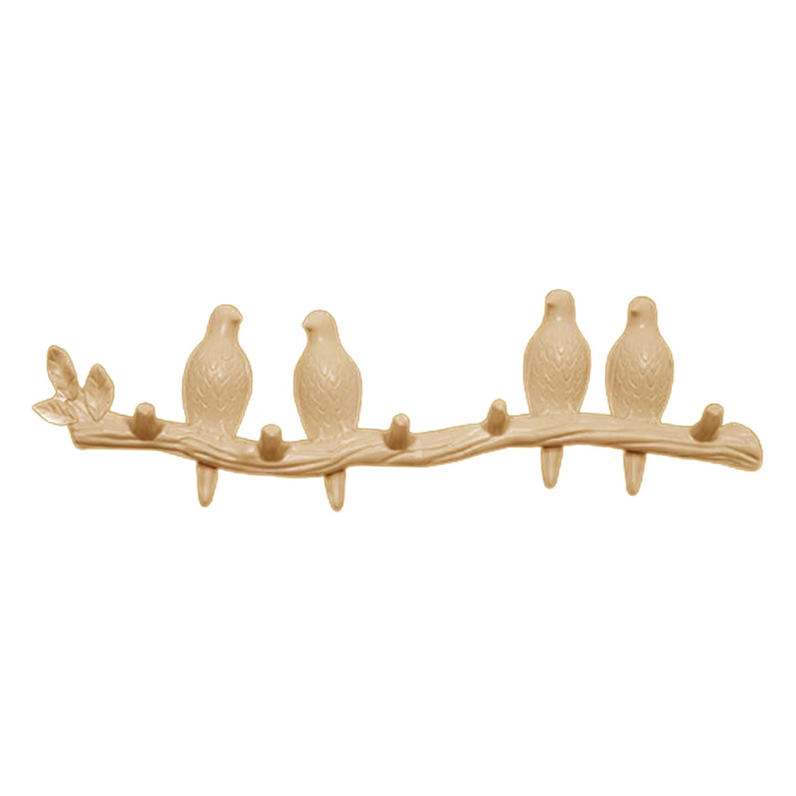 Creative Birds Wall-mounted Art Hanger Cap Holder Storage Home Decor Gift pearl 4 bird