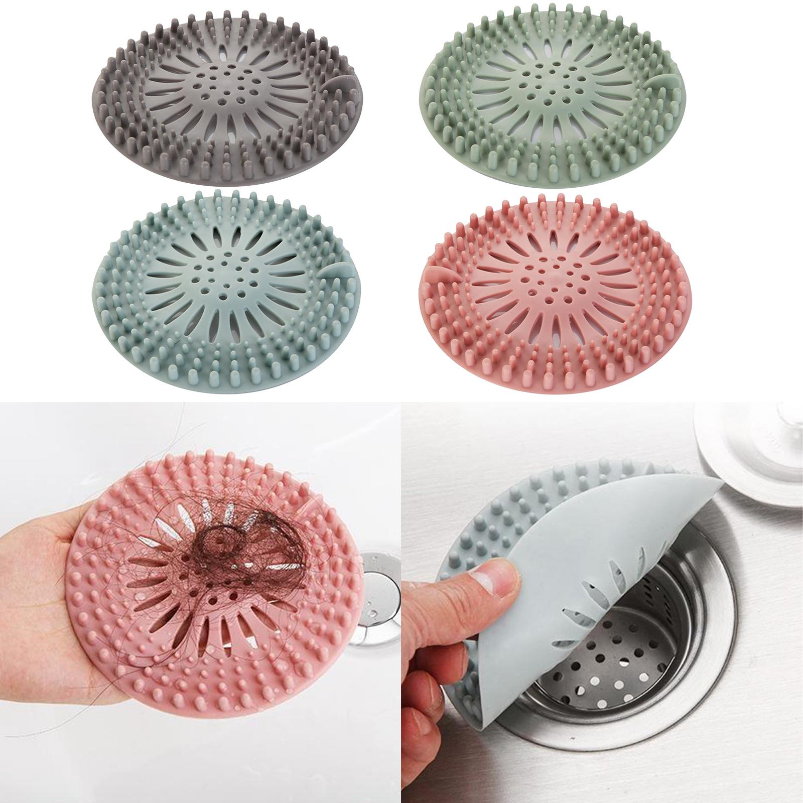 Sink Trap Filter Hair Catcher Shower Bath Cover Basin Drain Strainer Pink