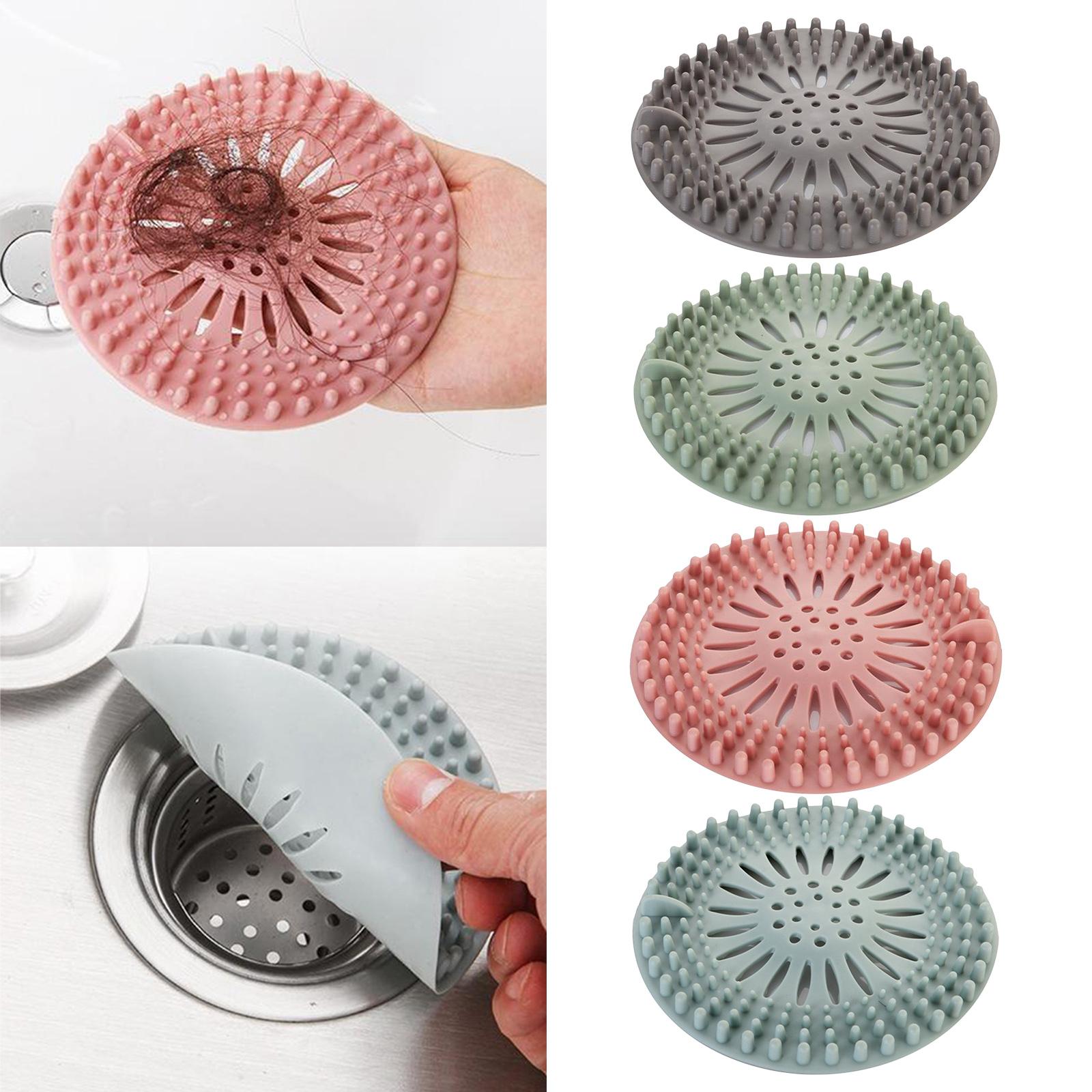 Sink Trap Filter Hair Catcher Shower Bath Cover Basin Drain Strainer Pink