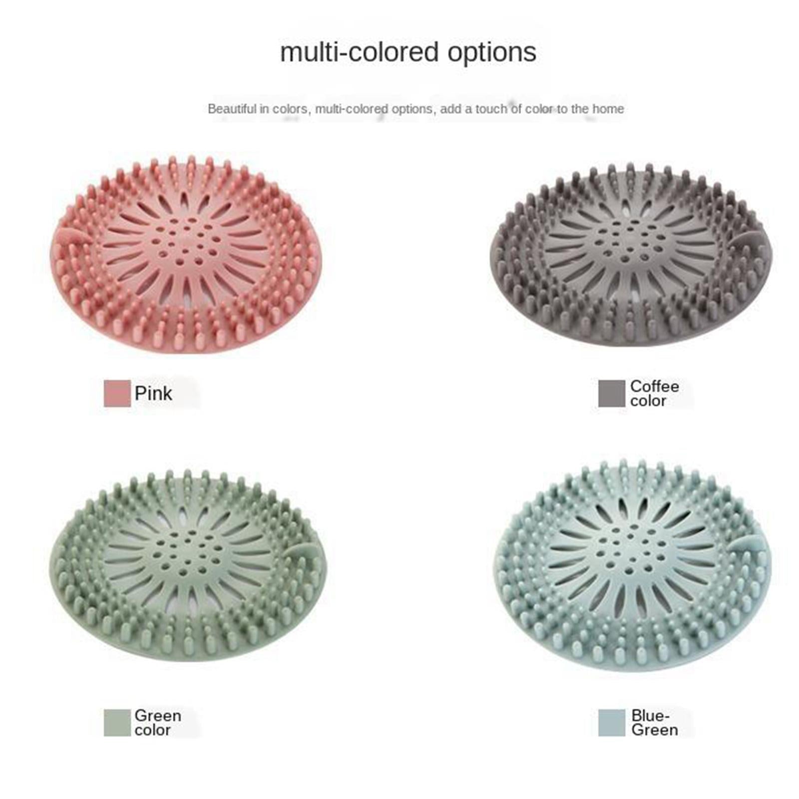 Sink Trap Filter Hair Catcher Shower Bath Cover Basin Drain Strainer Grey