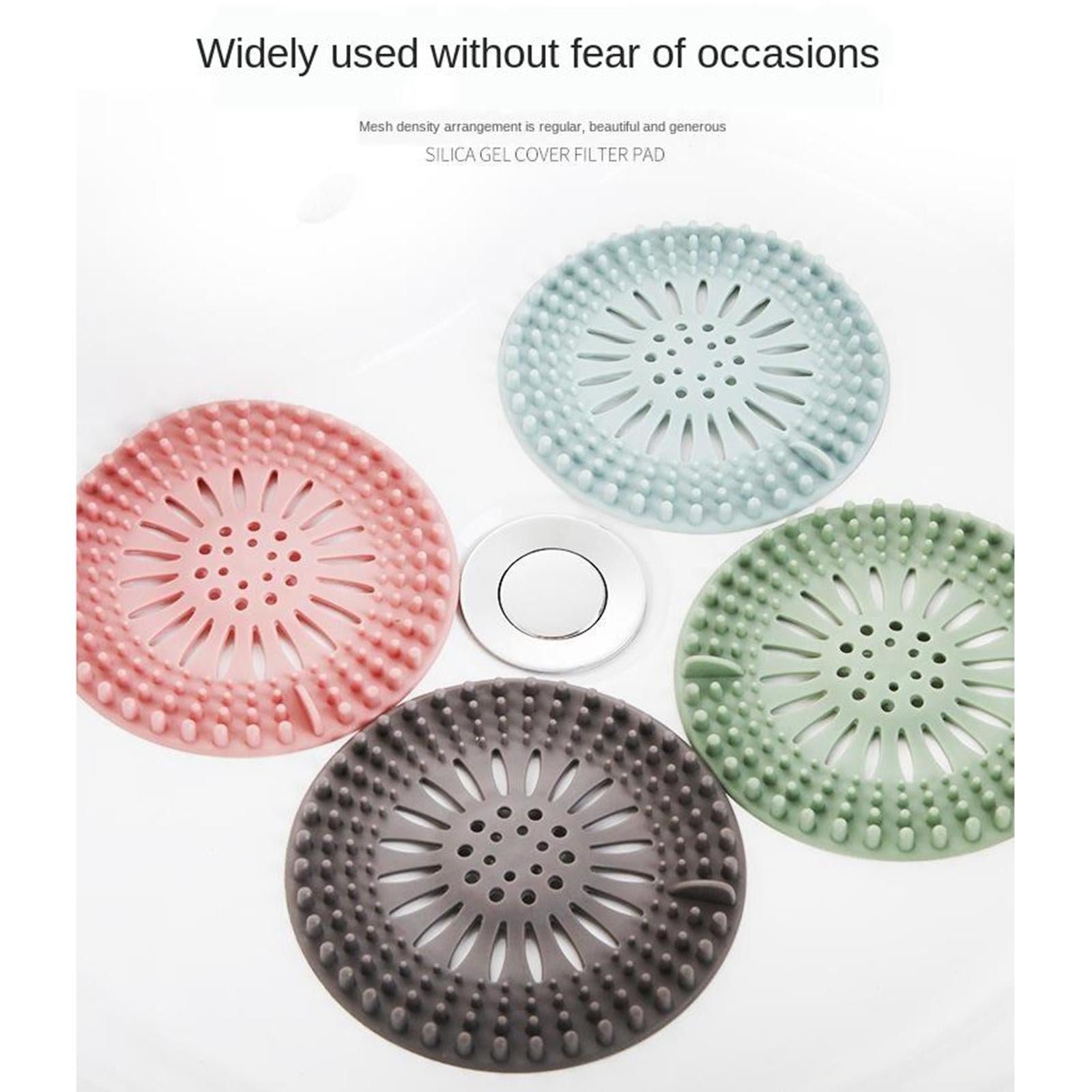 Sink Trap Filter Hair Catcher Shower Bath Cover Basin Drain Strainer Grey