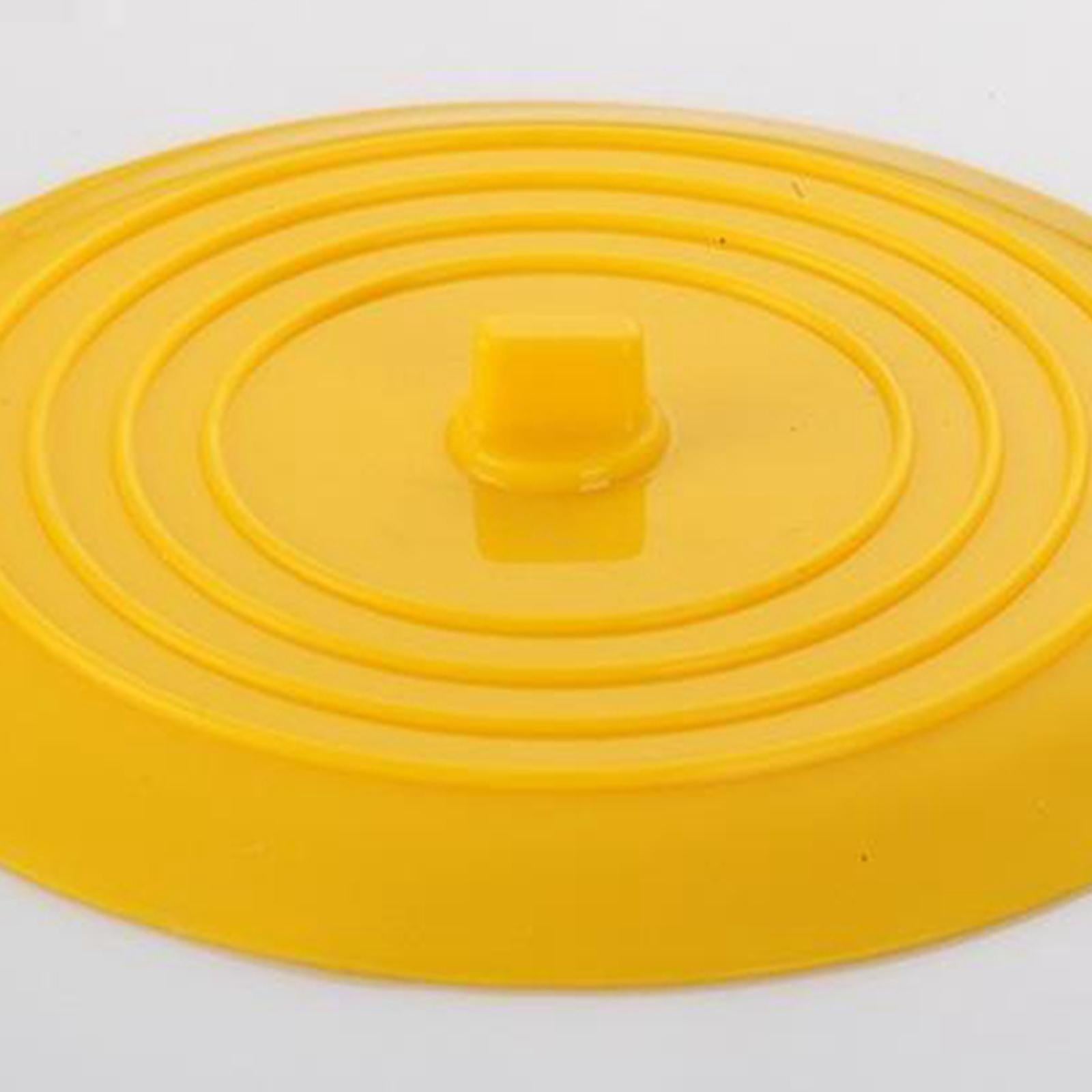 Silicone Tub Stopper Bathtub Drain Stopper Sealing Sink Stopper Yellow