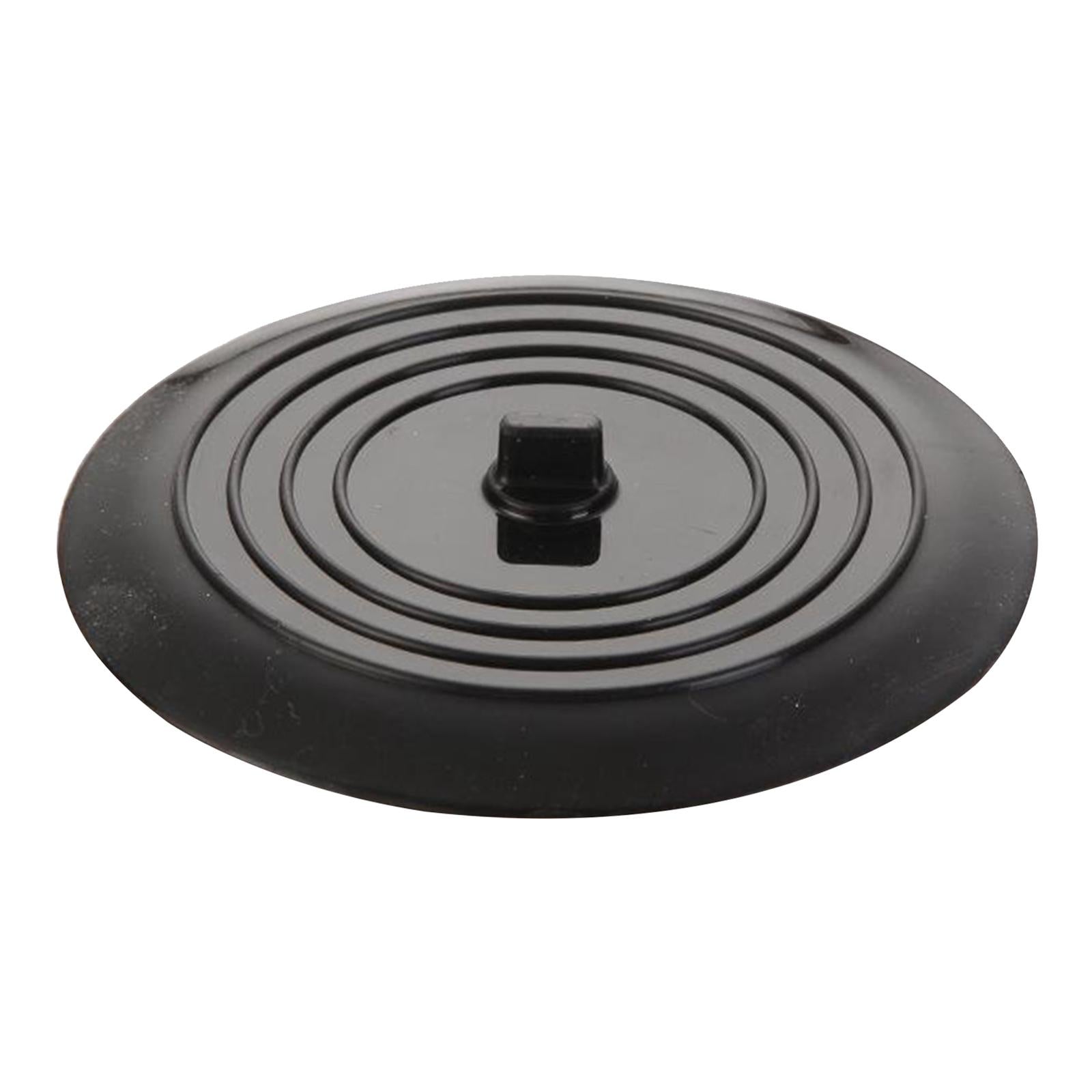 Silicone Tub Stopper Bathtub Drain Stopper Sealing Sink Stopper Black