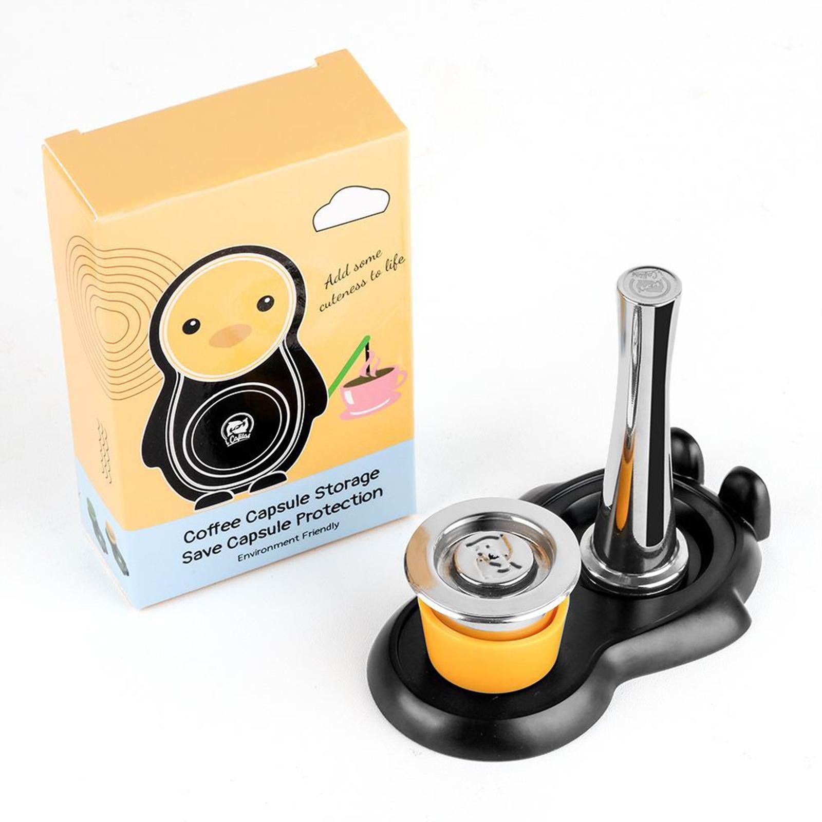 Refillable Stainless Steel Coffee Reusable Capsule Coffee Filter Yellow B
