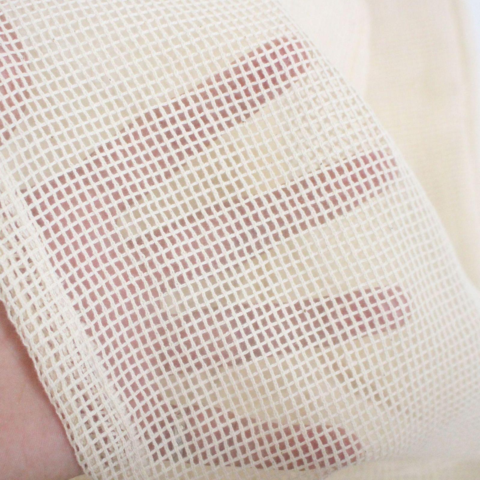 Cotton Mesh Vegetable Bags Produce Bag Storage Bag  3pcs Silver Buckle