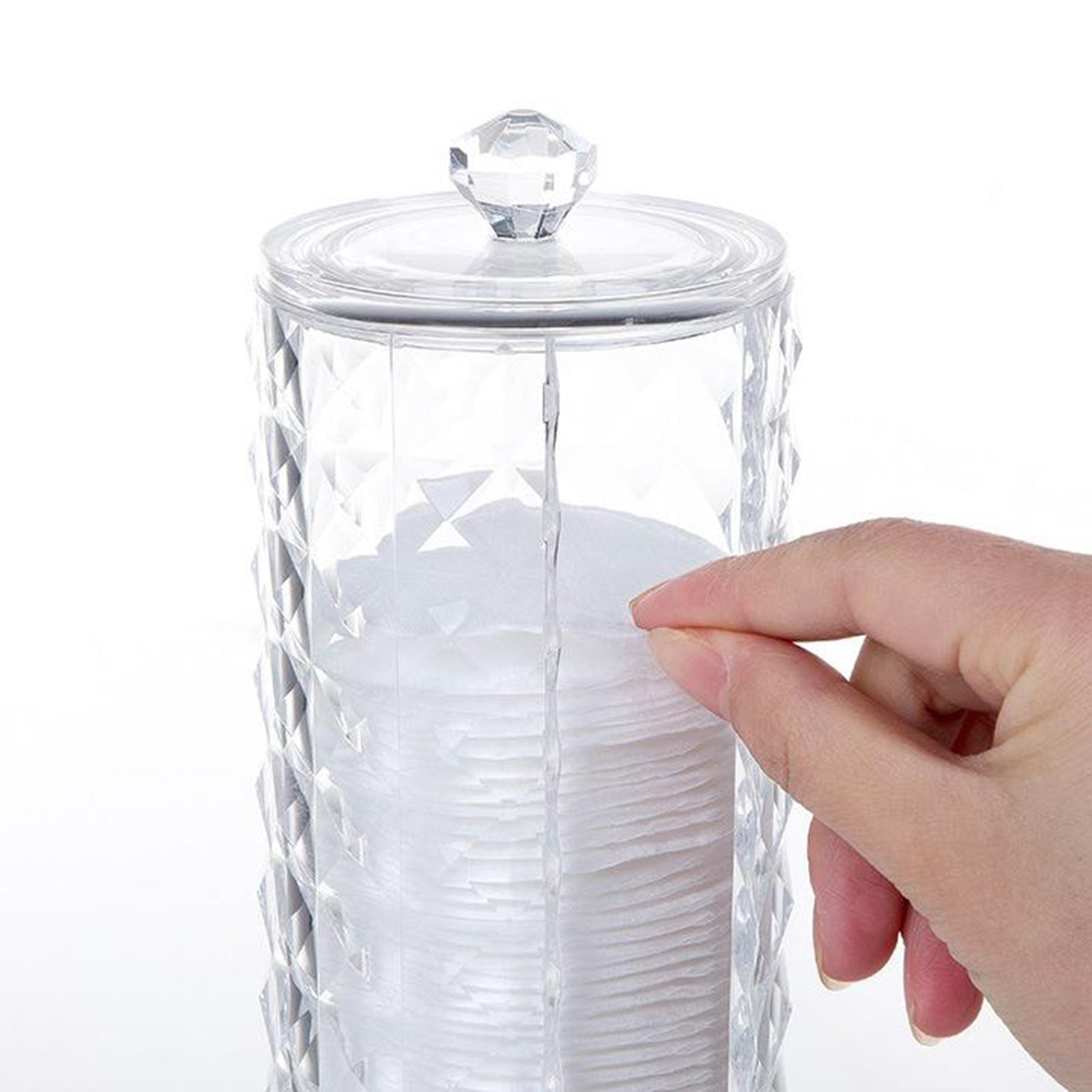 Cotton Pads Holder Organizer Clear Acrylic Make-up Remover Pads Container